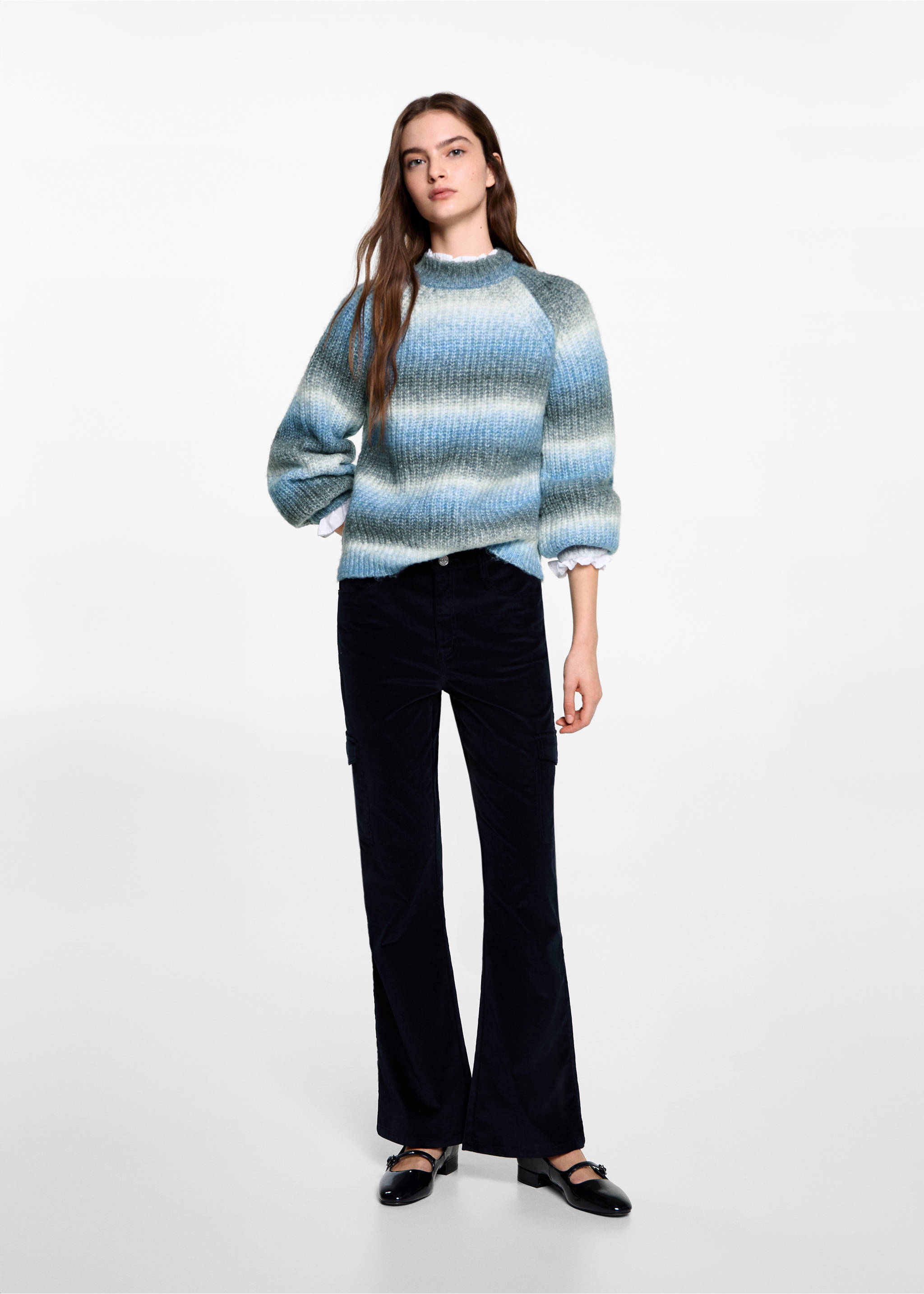 Degraded knitted sweater - General plane, Blue. Ref: 77007700-00.