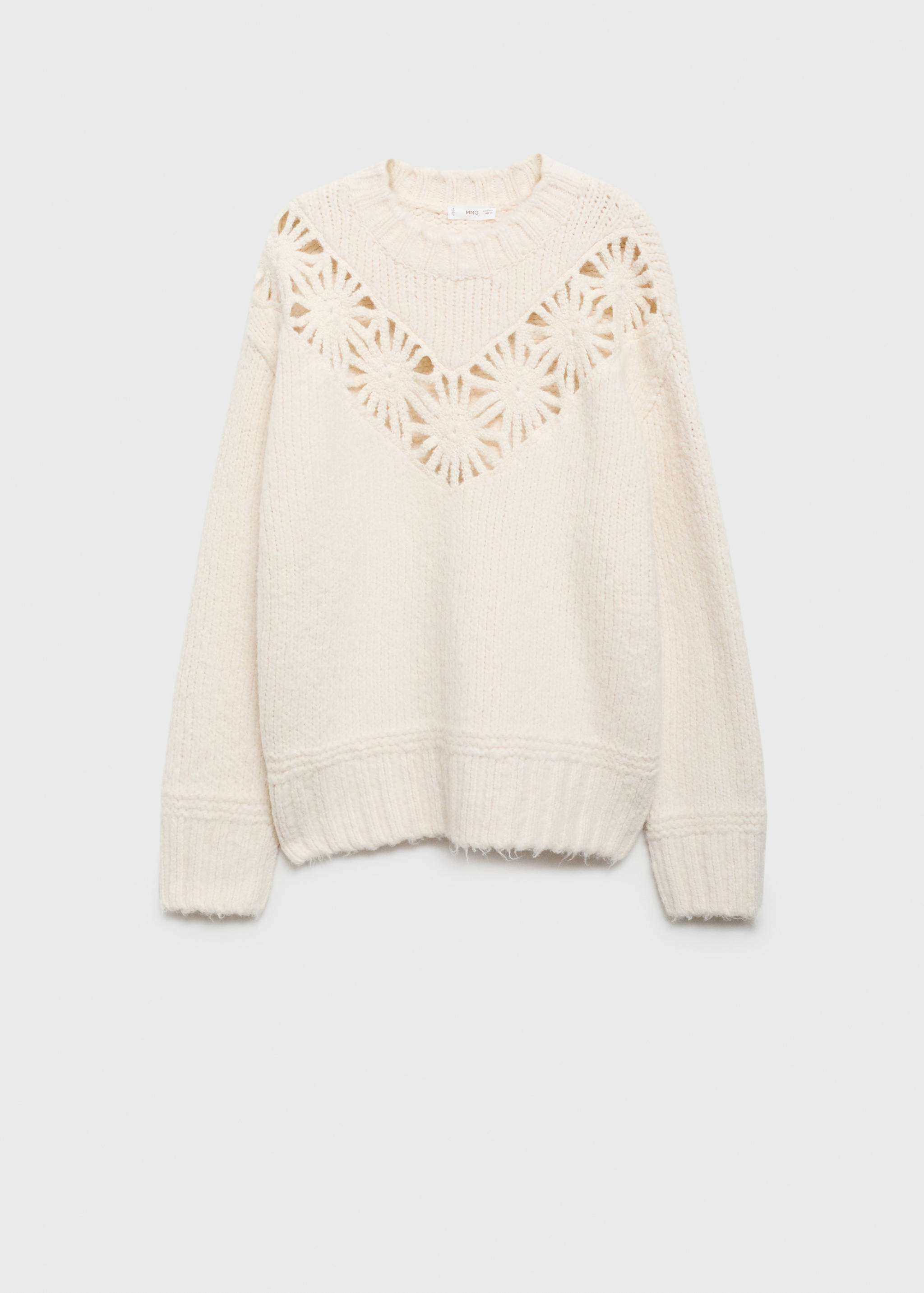 Strickpullover mit Blumenmuster - Artikel ohne Model