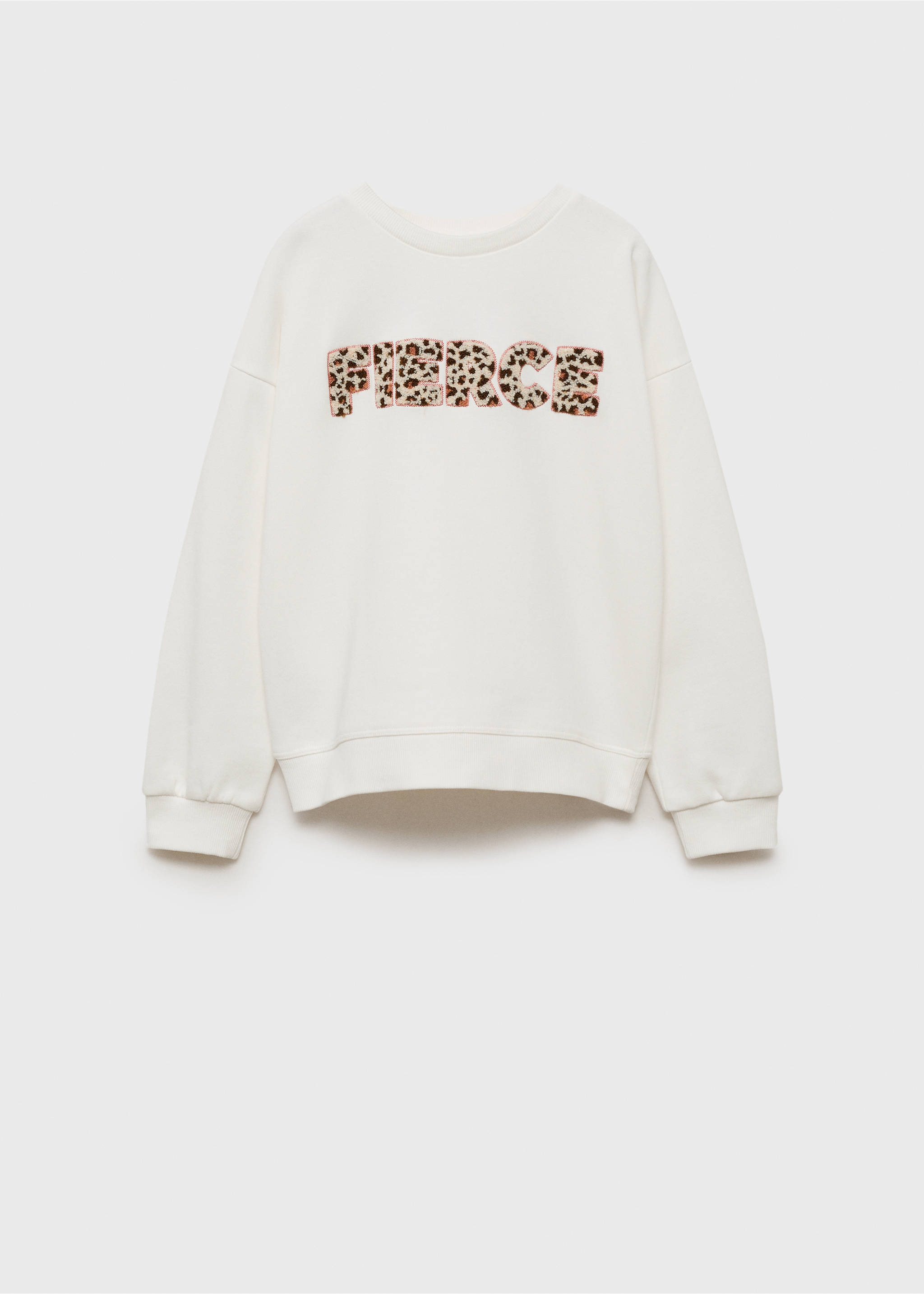 Embroidered detail cotton sweatshirt - Article without model, Off White. Ref: 77007708-00.
