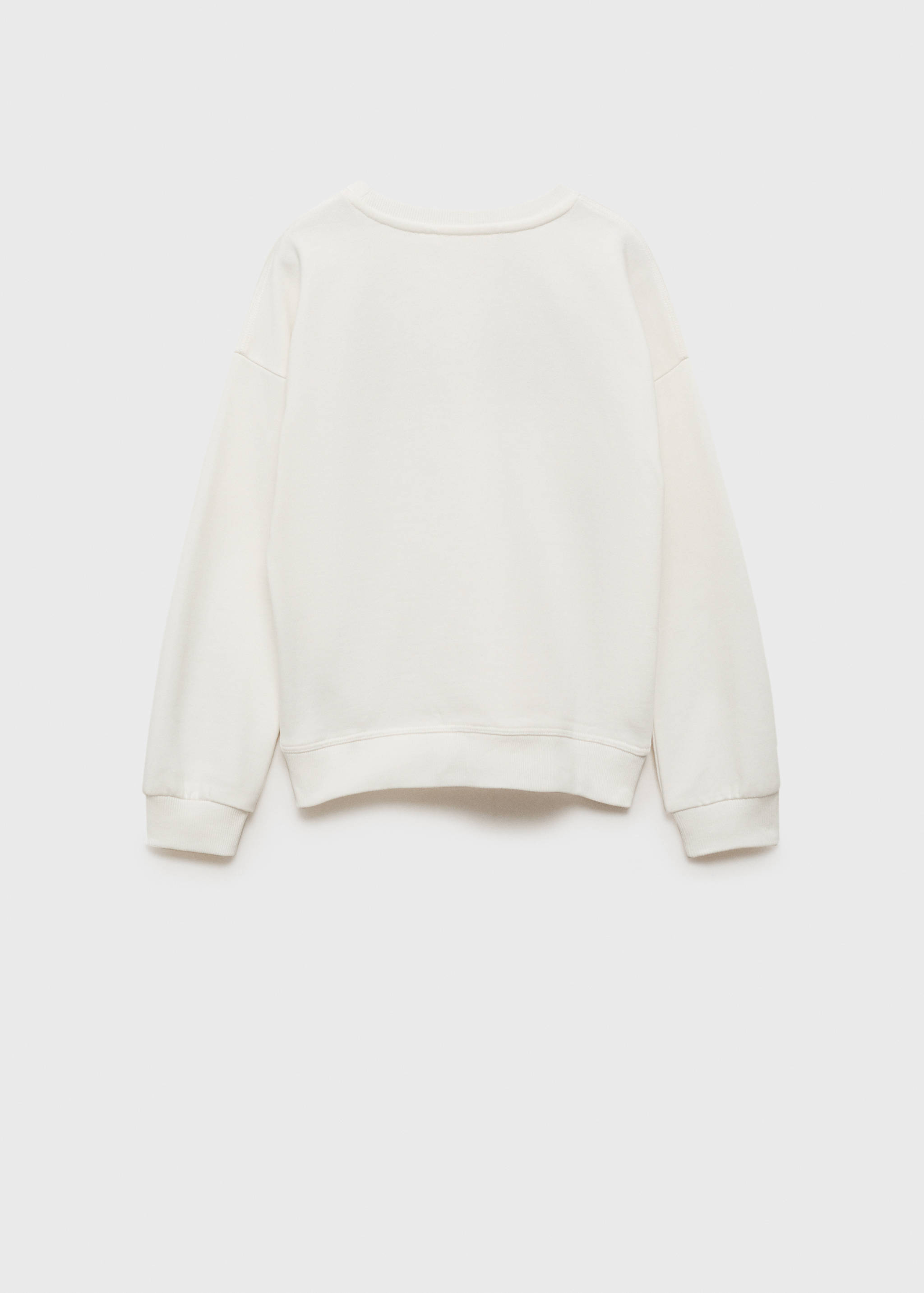 Embroidered detail cotton sweatshirt - Reverse of the article