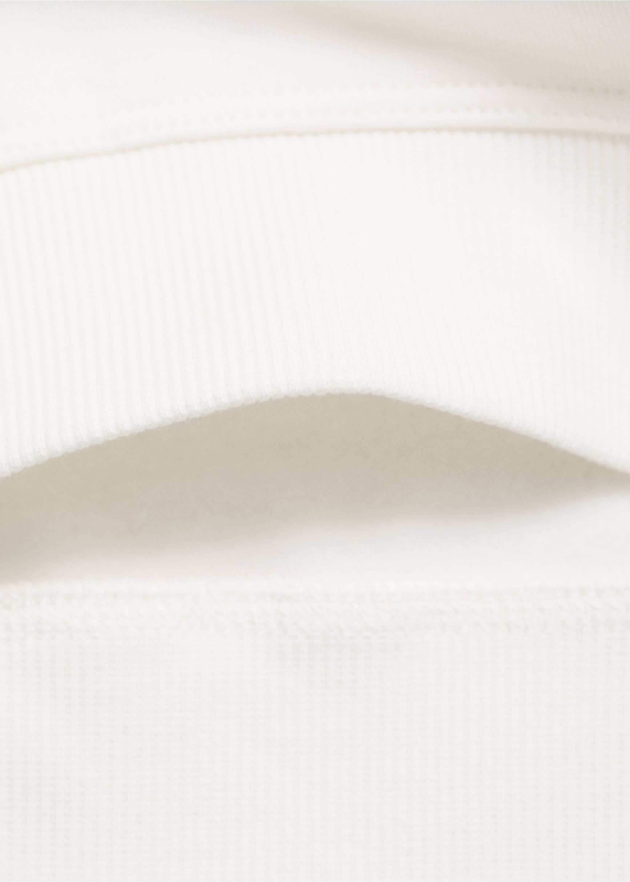 Embroidered detail cotton sweatshirt - Details of the article 0, Off White. Ref: 77007708-00.