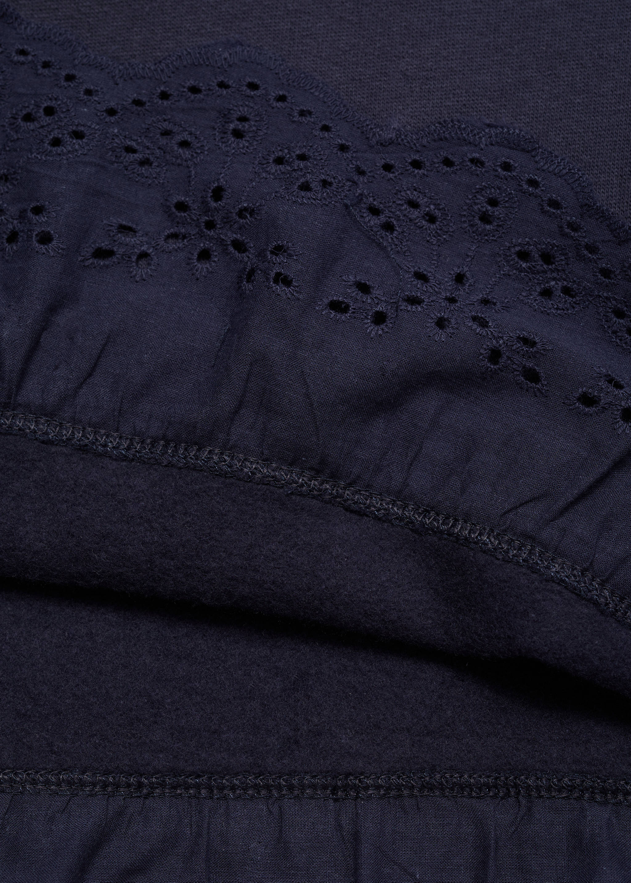 Embroidered detail cotton sweatshirt - Details of the article 0