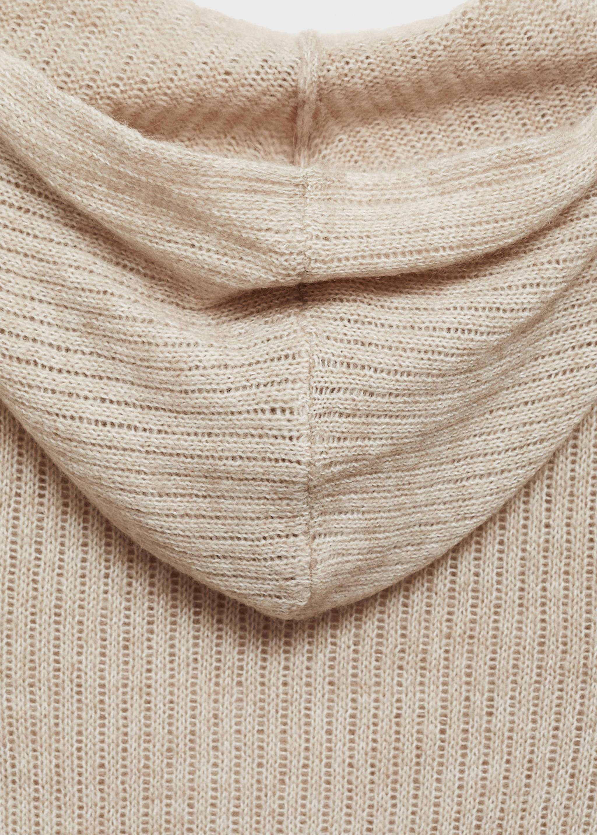 Ribbed hooded sweater - Details of the article 0