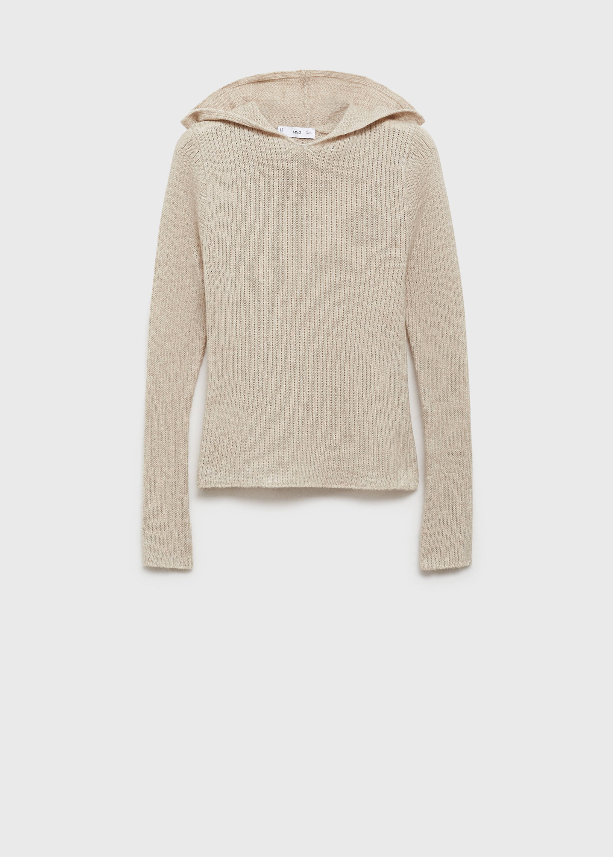Ribbed hooded sweater - Article without model