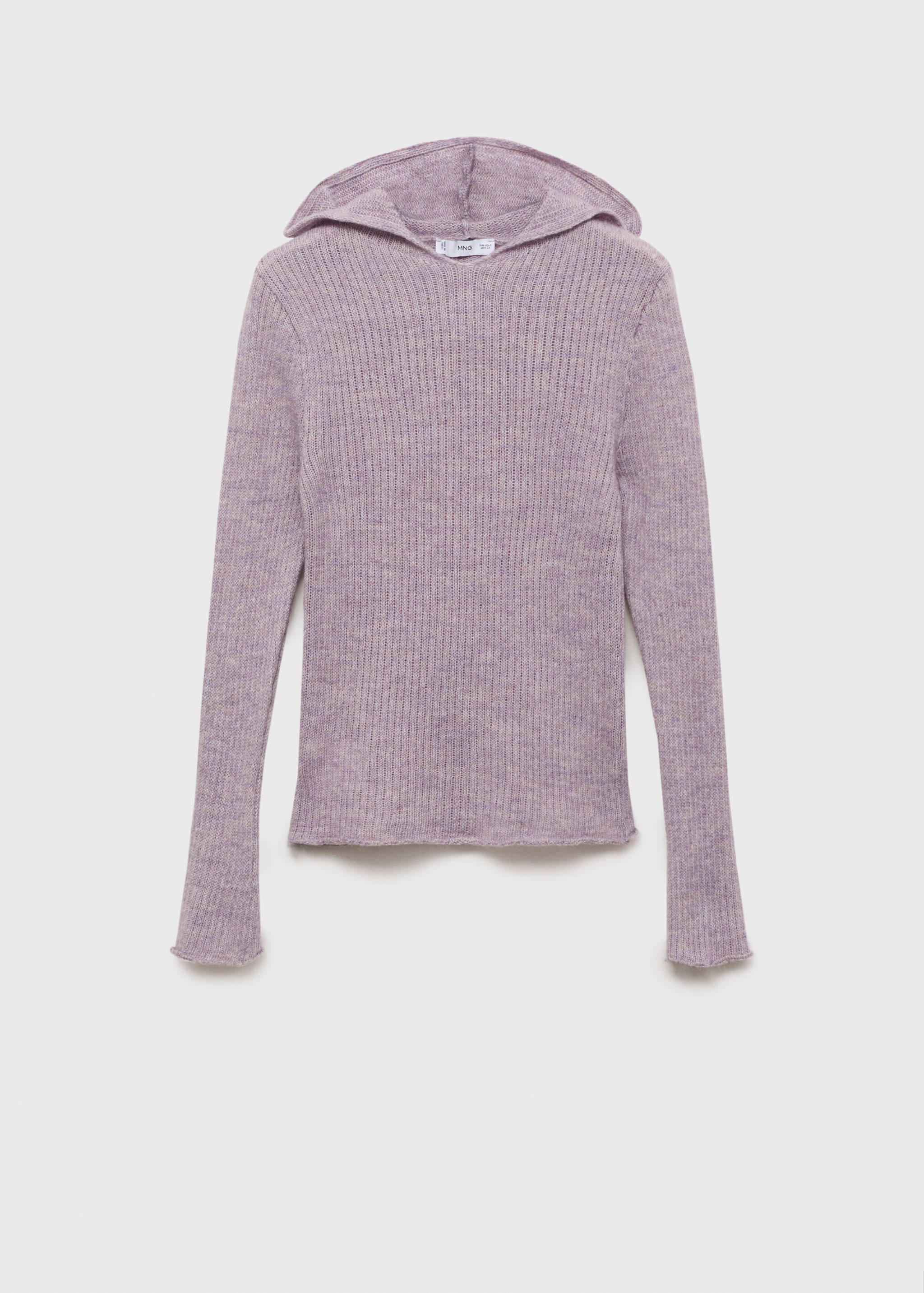 Ribbed hooded sweater - Article without model