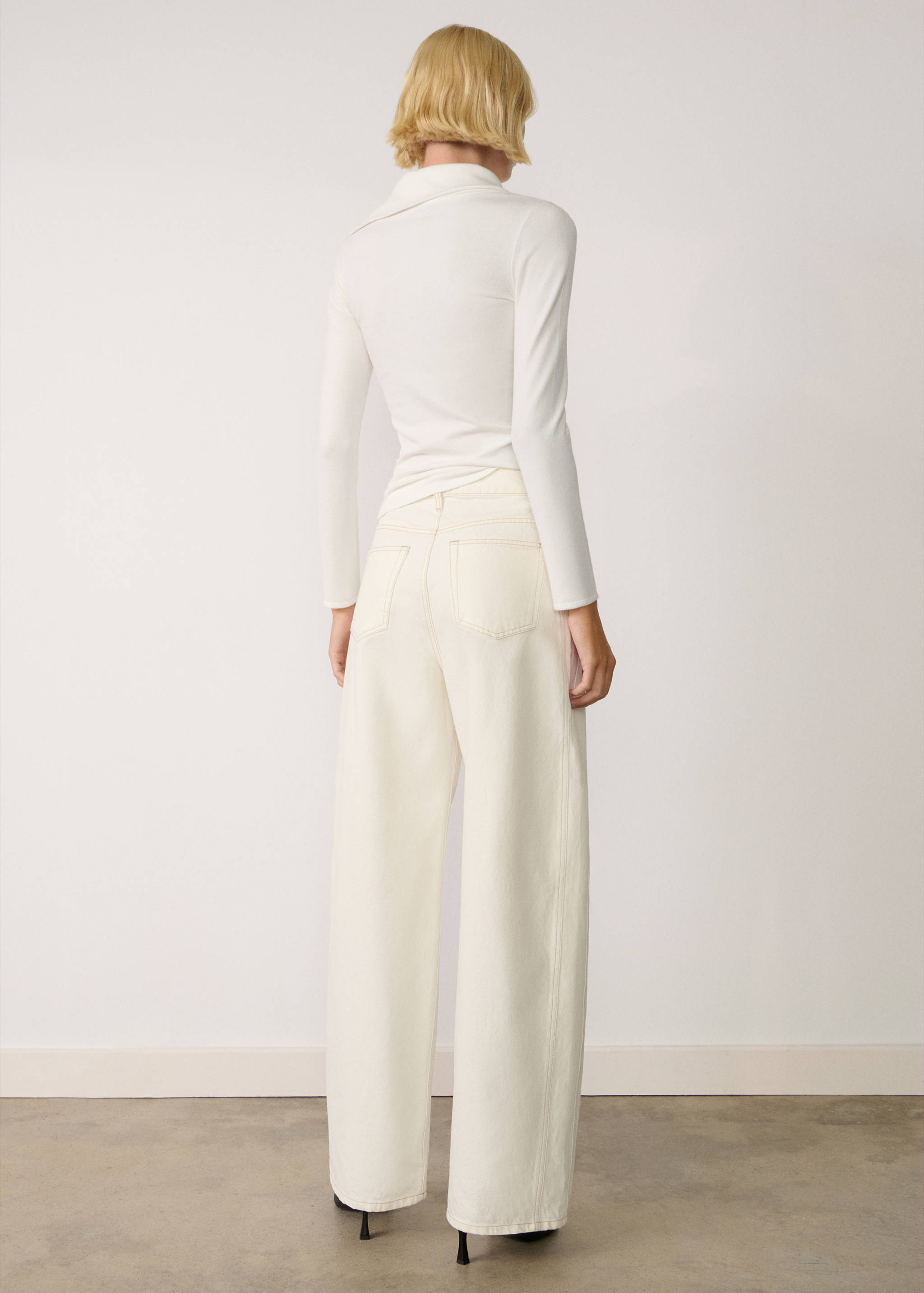 Pull-over maille col revers - Verso de l’article