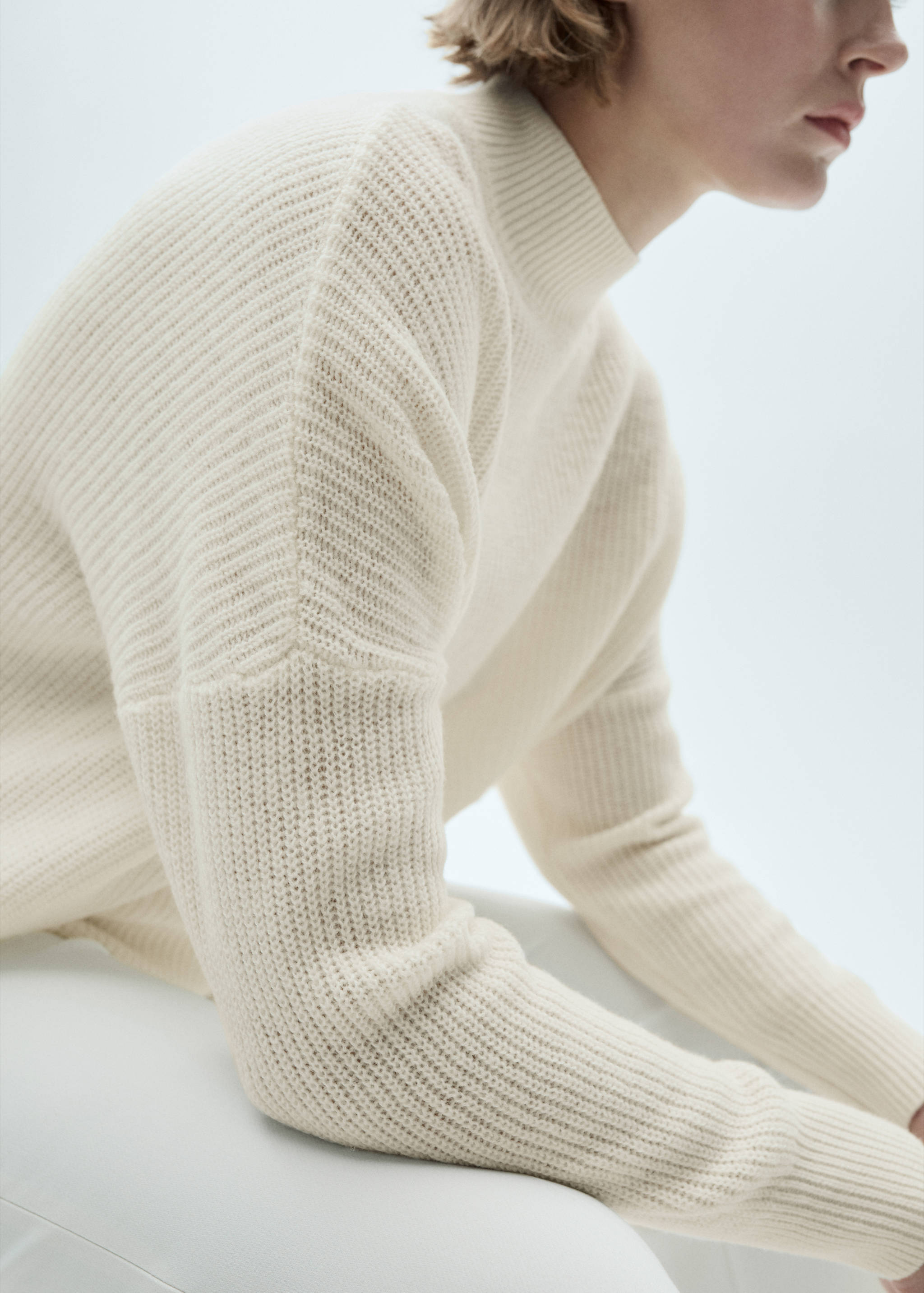 Oversized-Baumwollpullover - Mittlere Ansicht