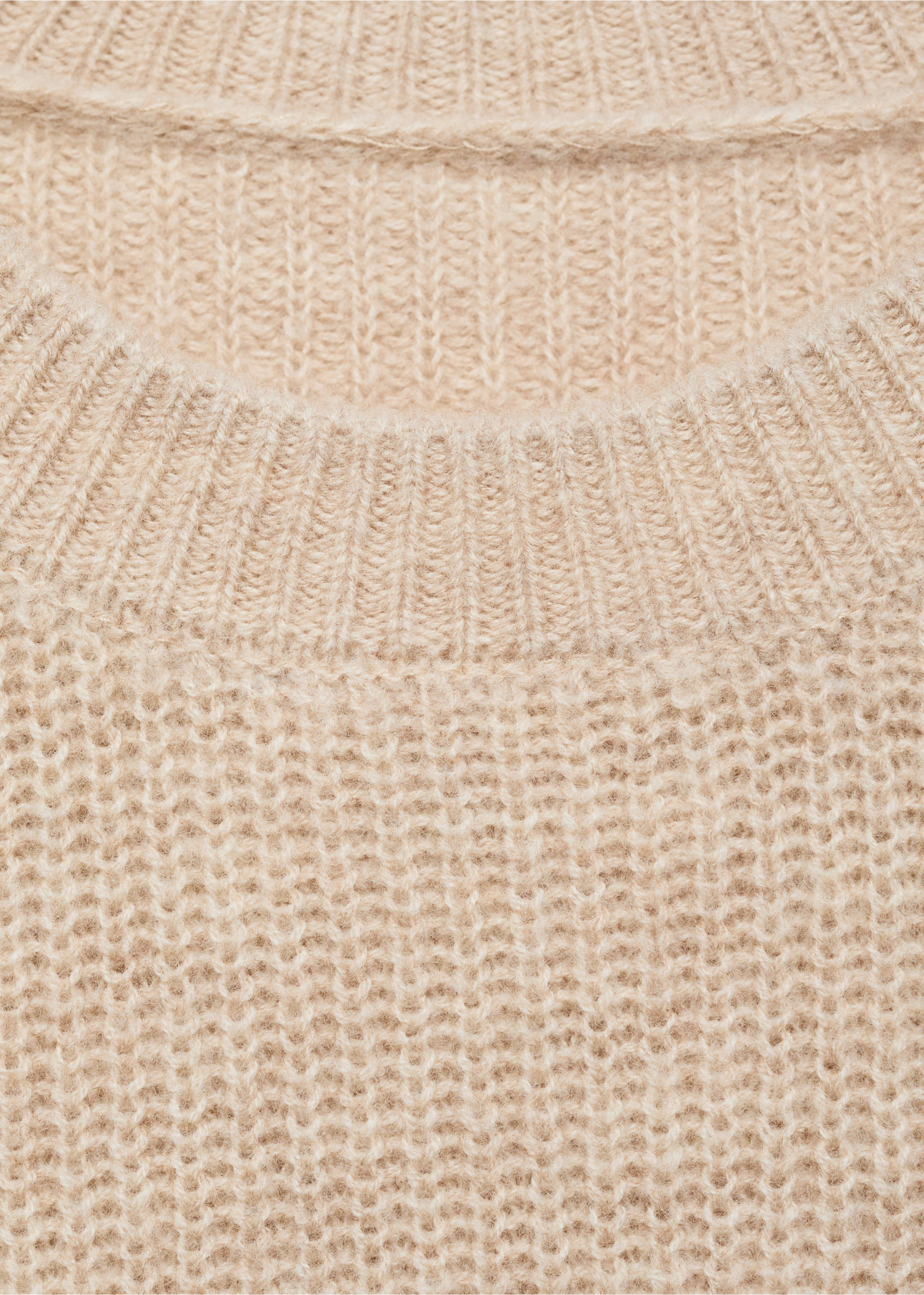 Cropped wool sweater - Details of the article 8, Light/Pastel Grey. Ref: 77007724-00.