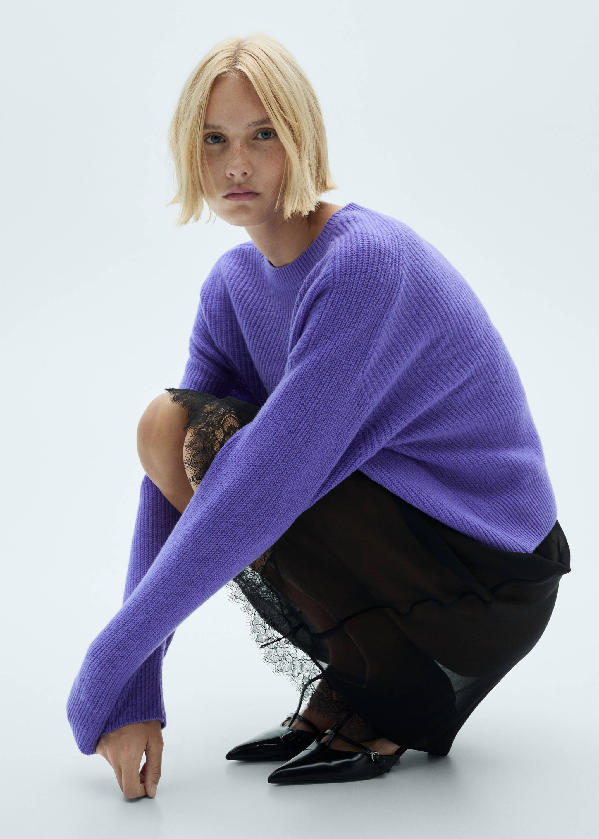Cropped wool sweater - Details of the article 2