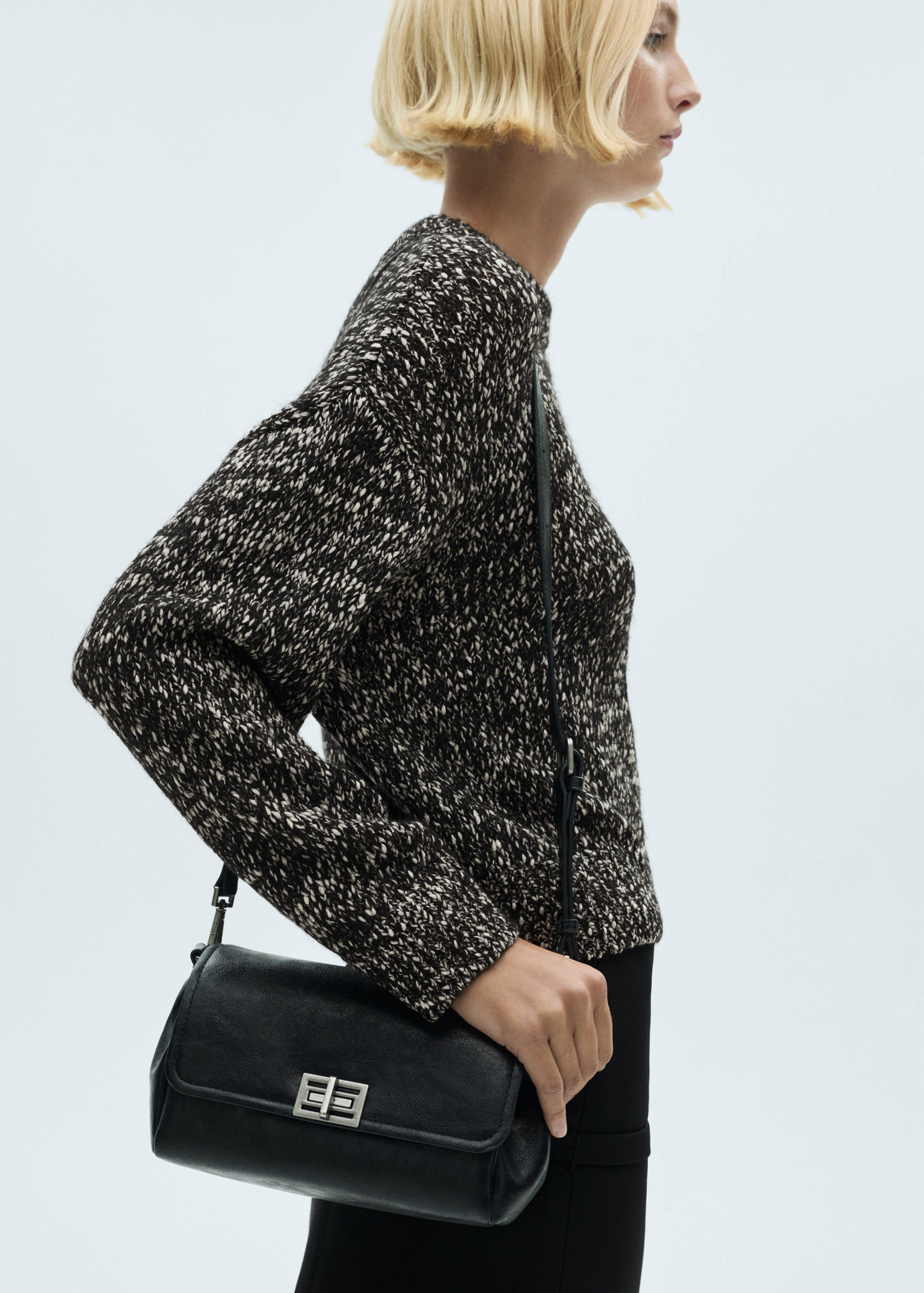 Mottled round-neck sweater - Medium plane