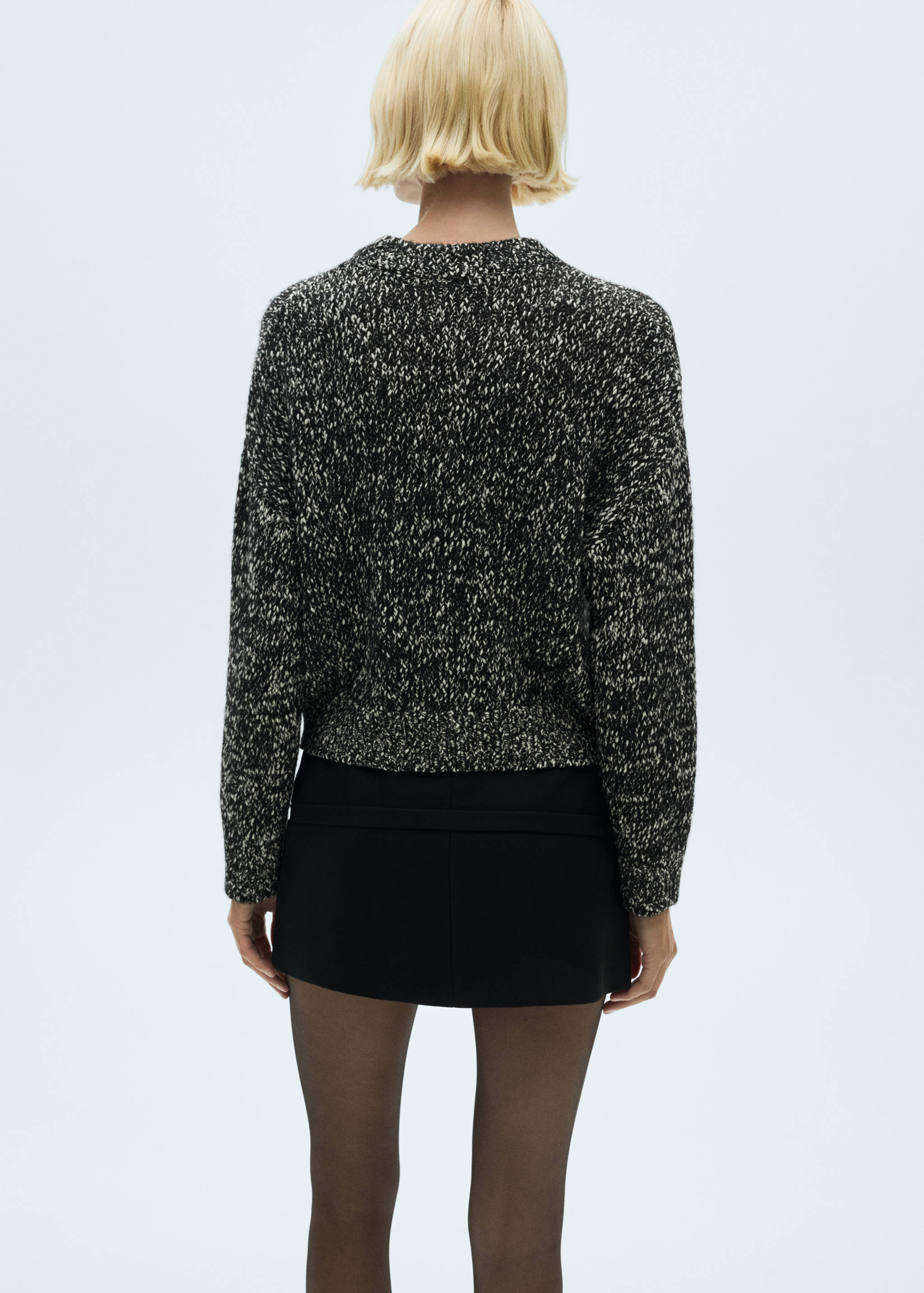 Mottled round-neck sweater - Reverse of the article