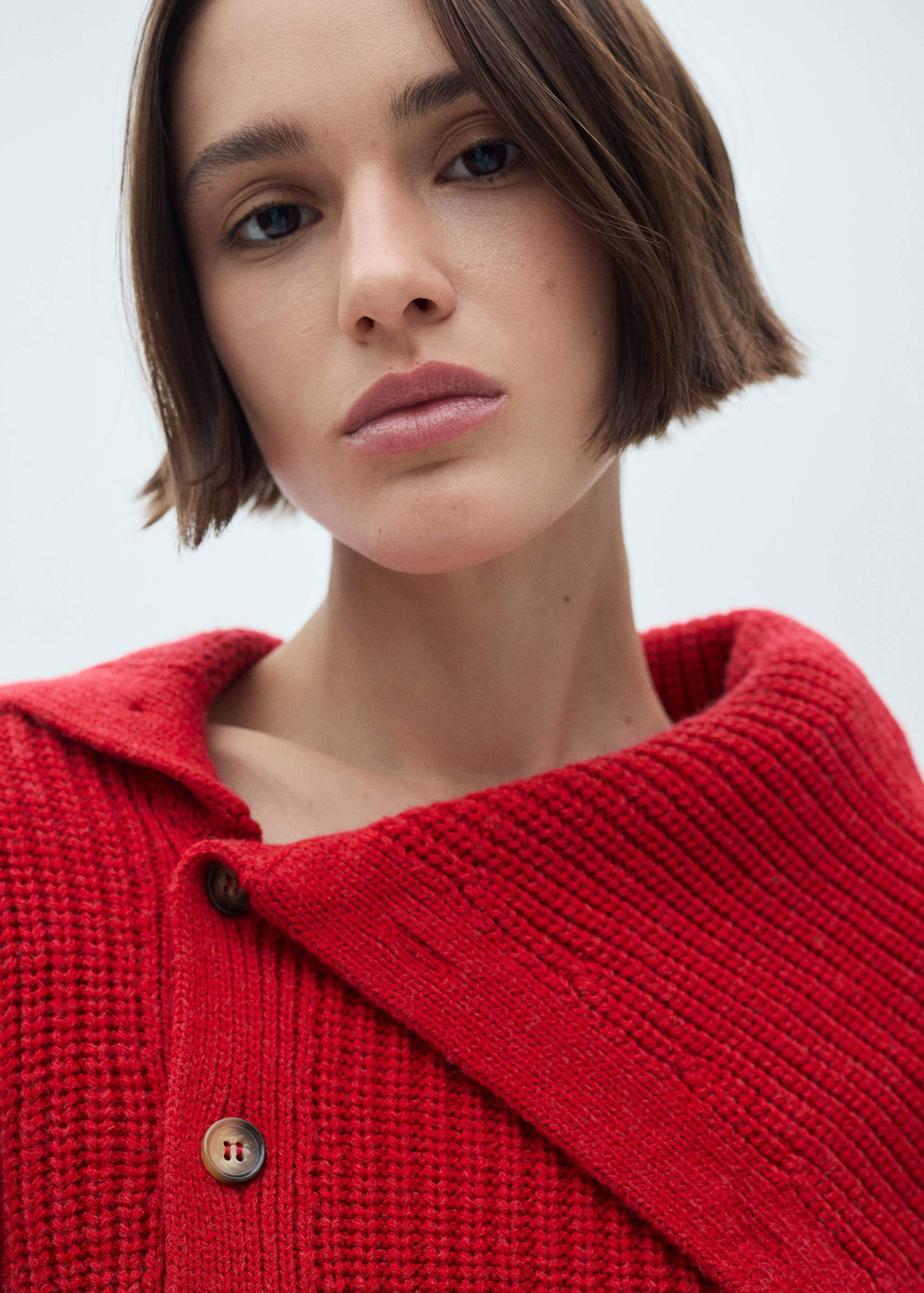 Funnel-neck sweater with buttons - Details of the article 1