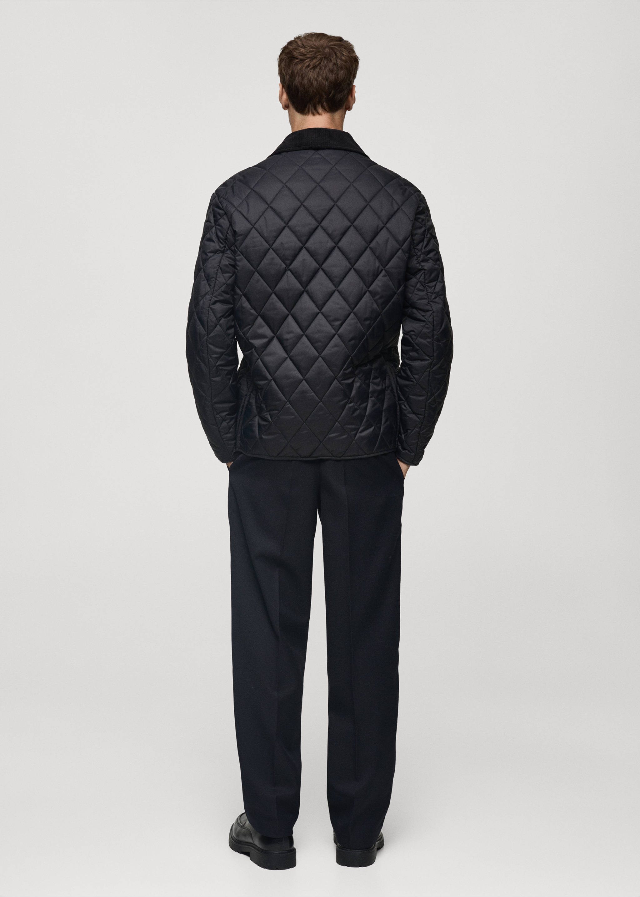 Water-repellent quilted jacket - Reverse of the article, Dark Navy. Ref: 77007920-00.
