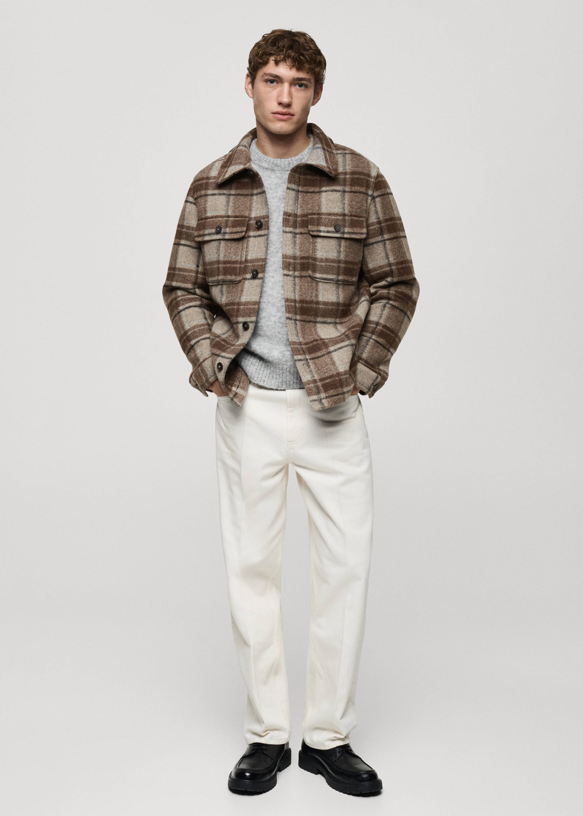 Check flannel overshirt - General plane