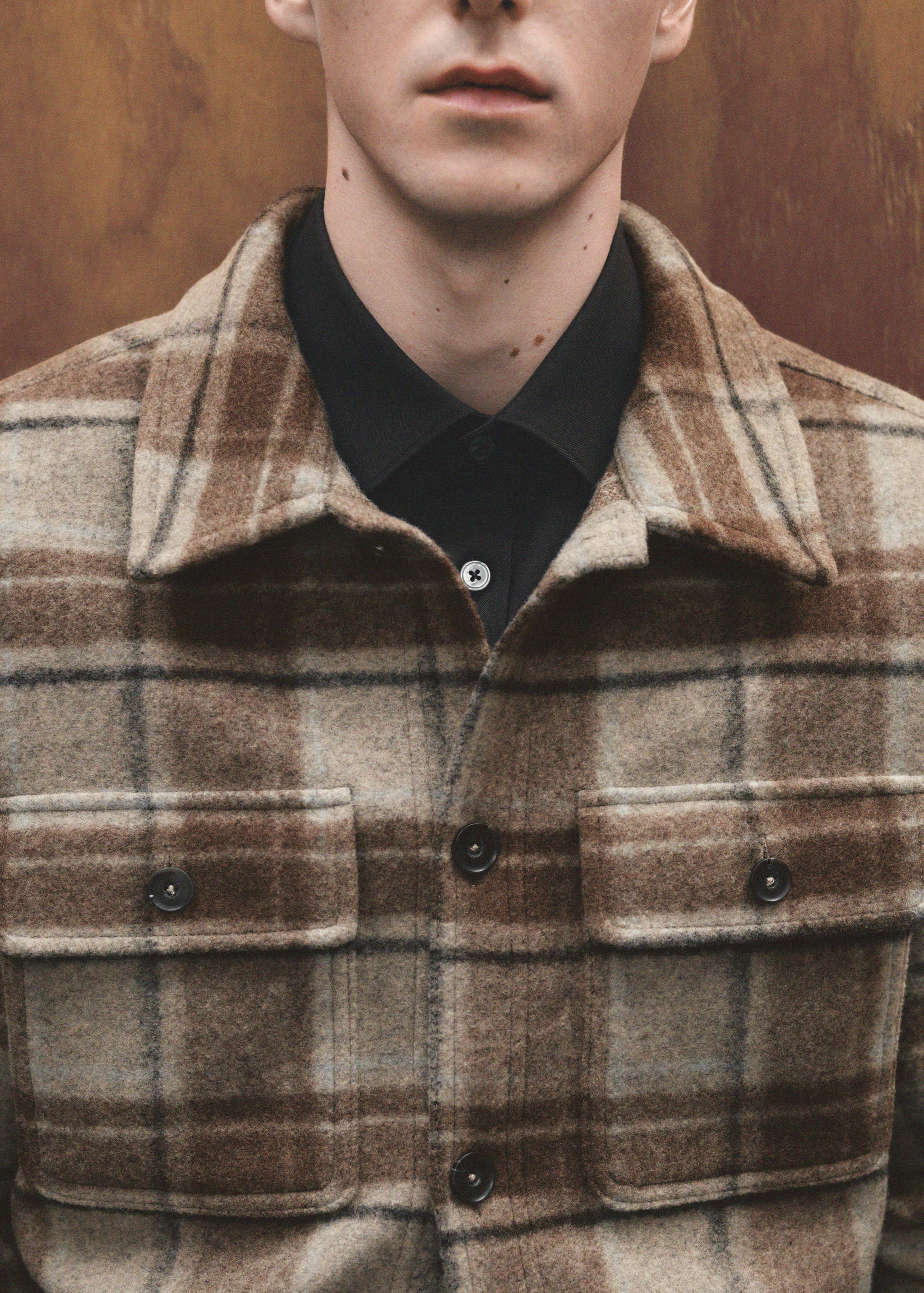 Check flannel overshirt - Details of the article 3