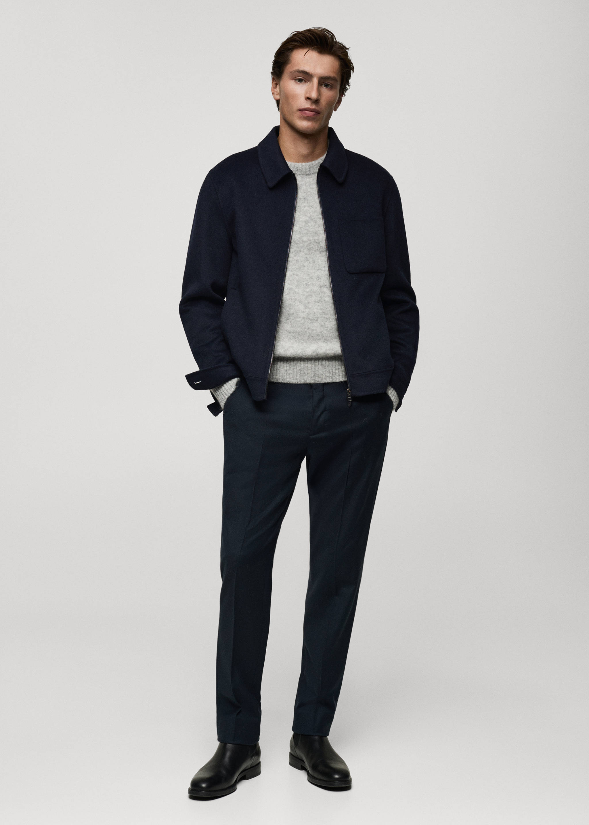 Handmade-Wolljacke mit Tasche - Allgemeine Ansicht