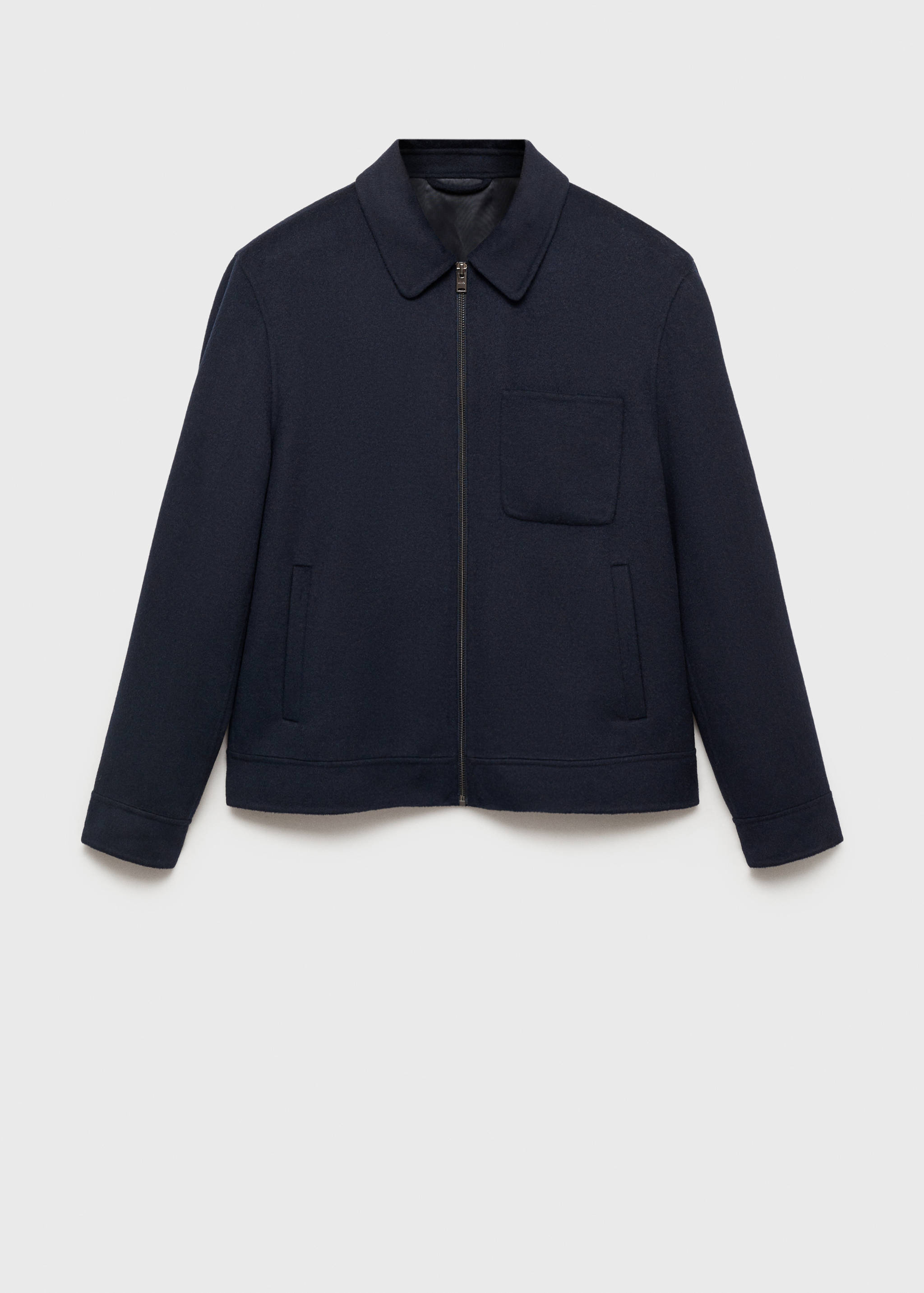 Handmade wool jacket with zip - Men | MANGO OUTLET Romania