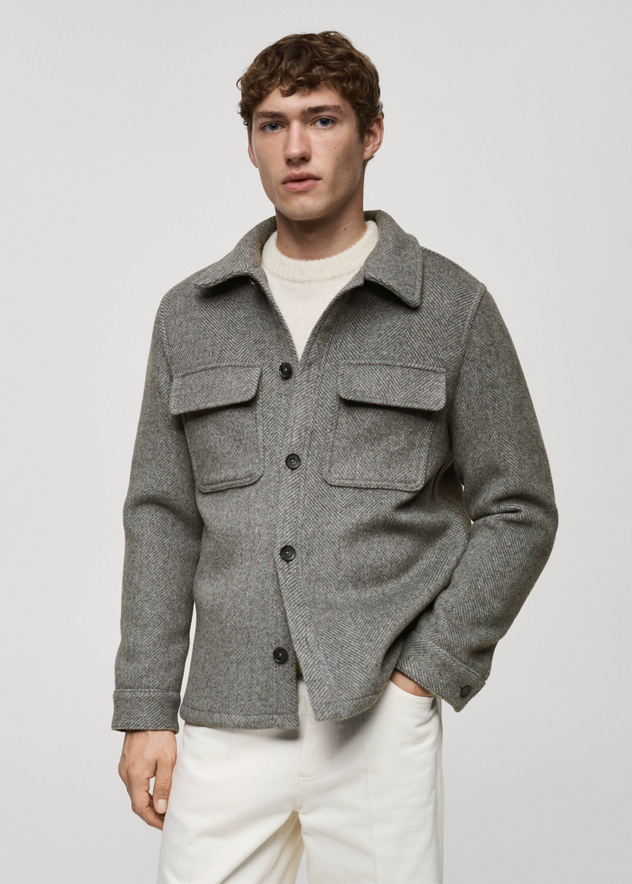 Surchemise laine recyclée - Plan moyen