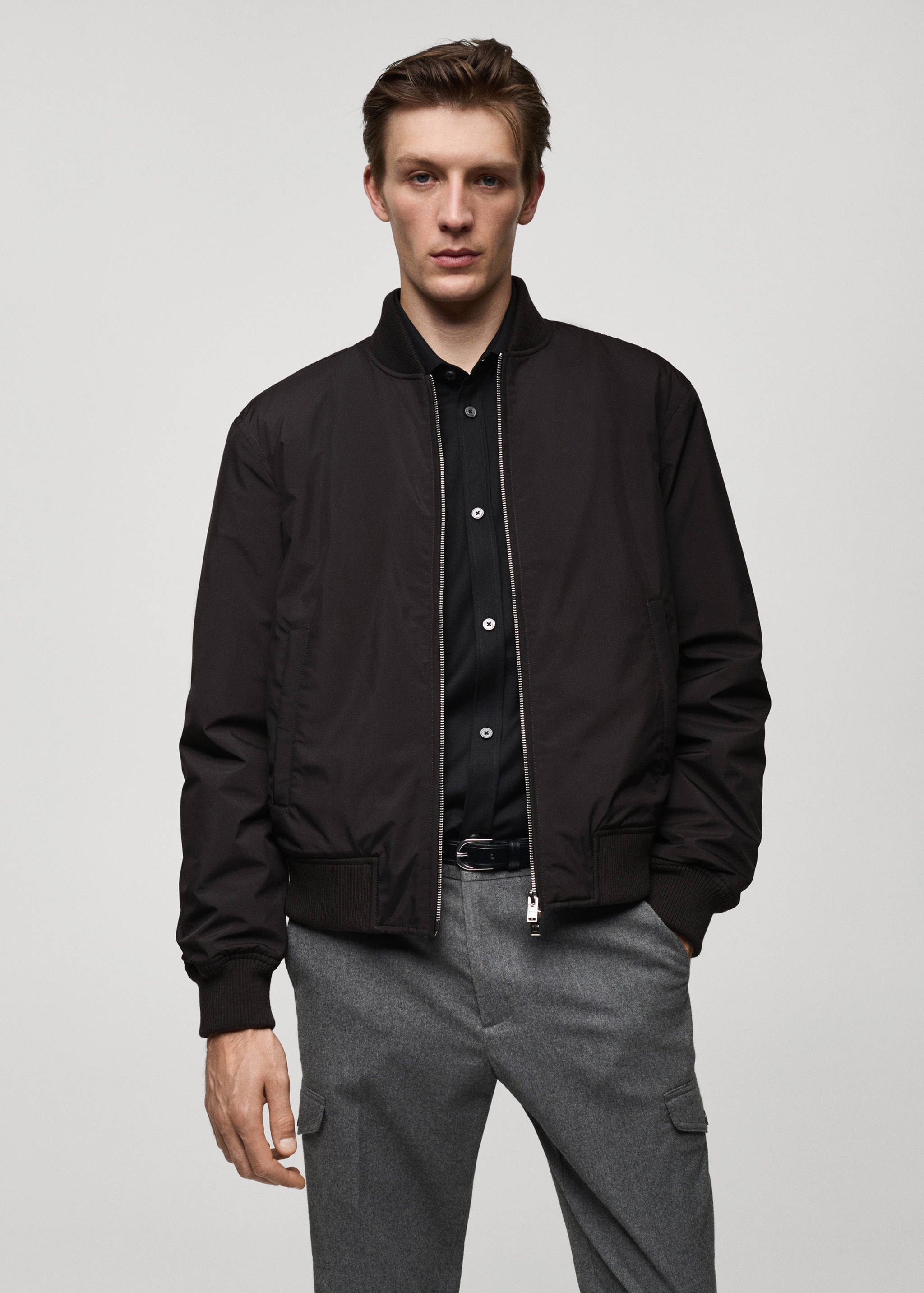 Bomber acolchada regular fit - Plano medio