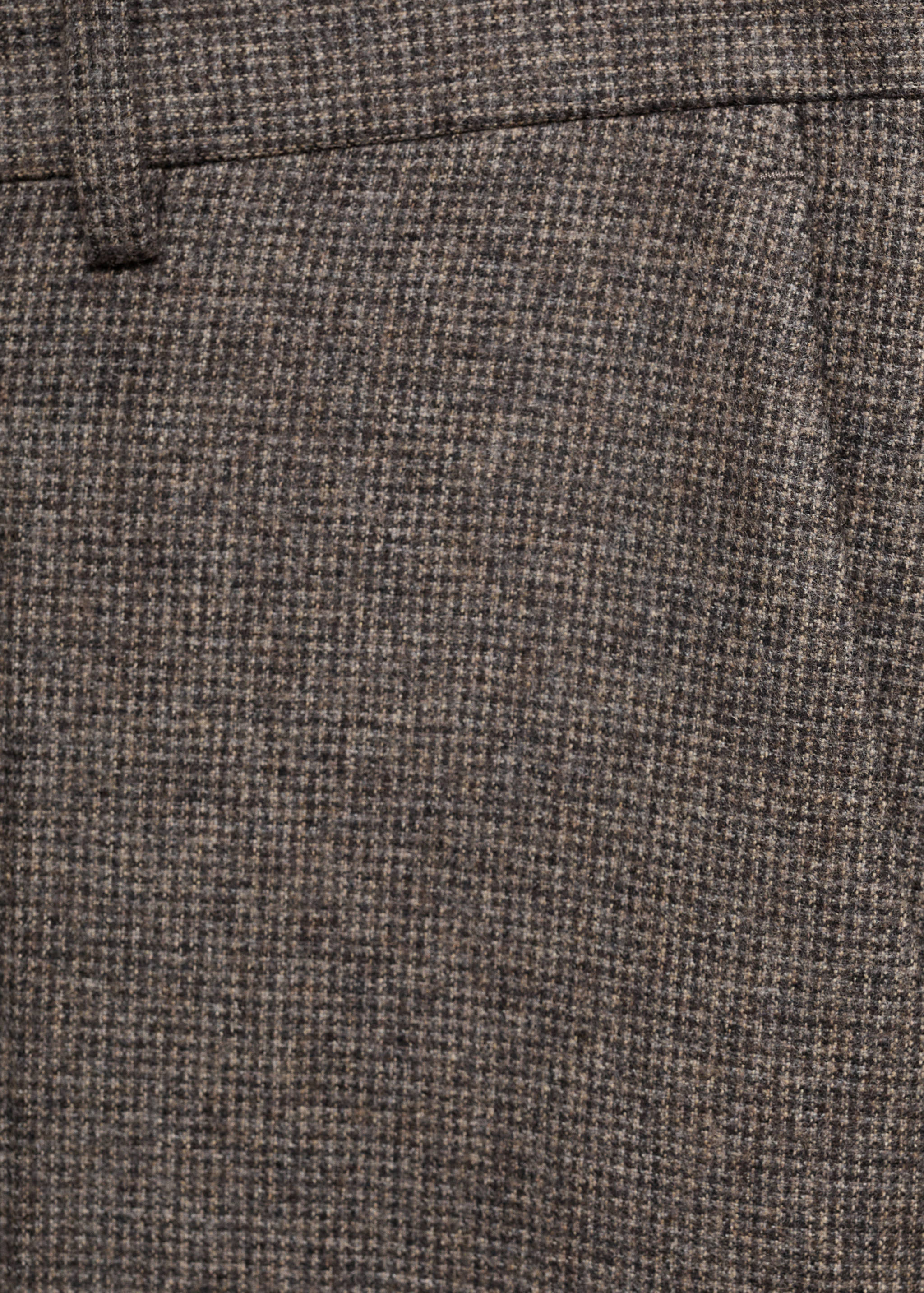 Virgin wool micro-houndstooth trousers - Details of the article 8