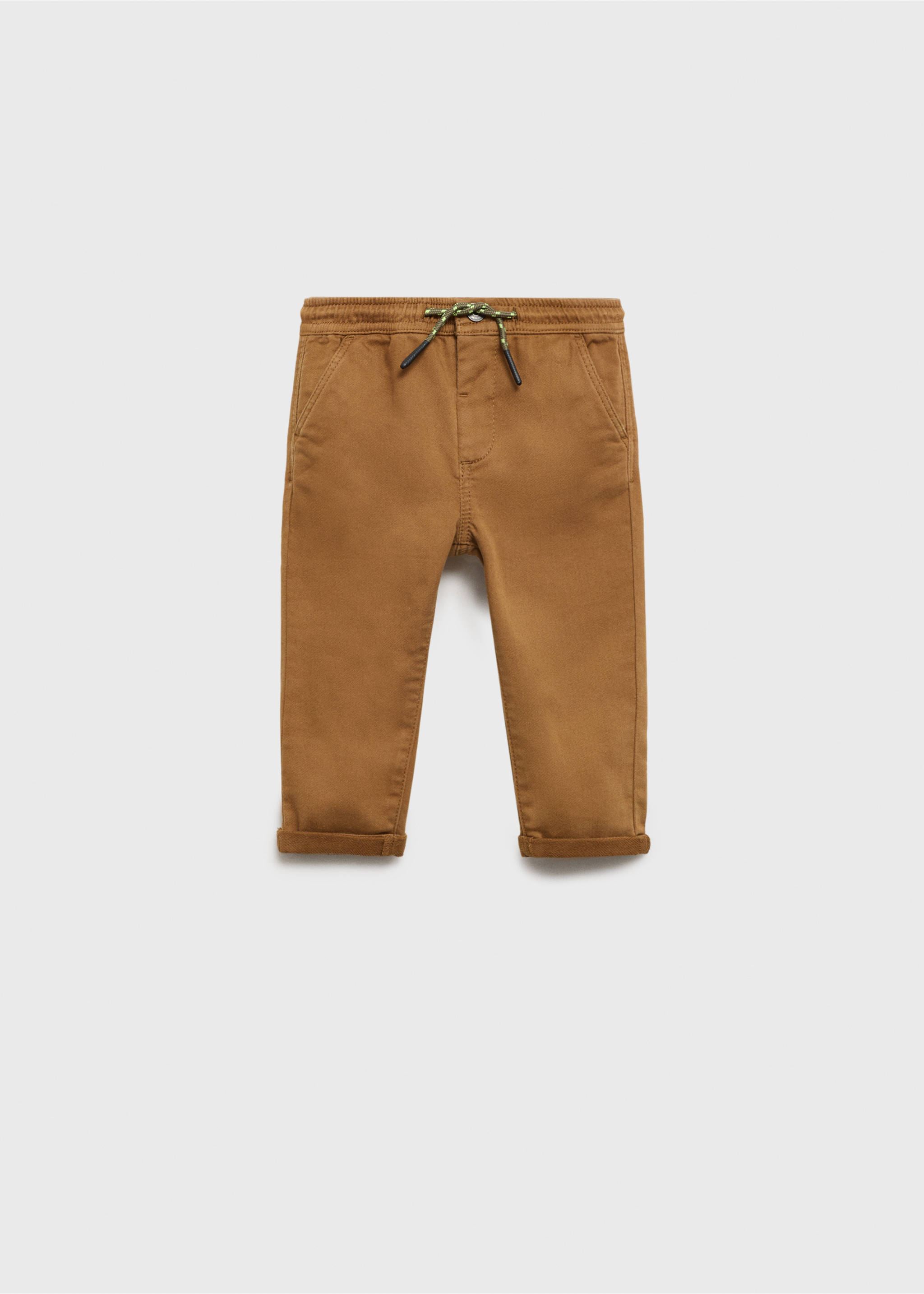 Elastic waist pants - Article without model, Caramel. Ref: 77007933-00.