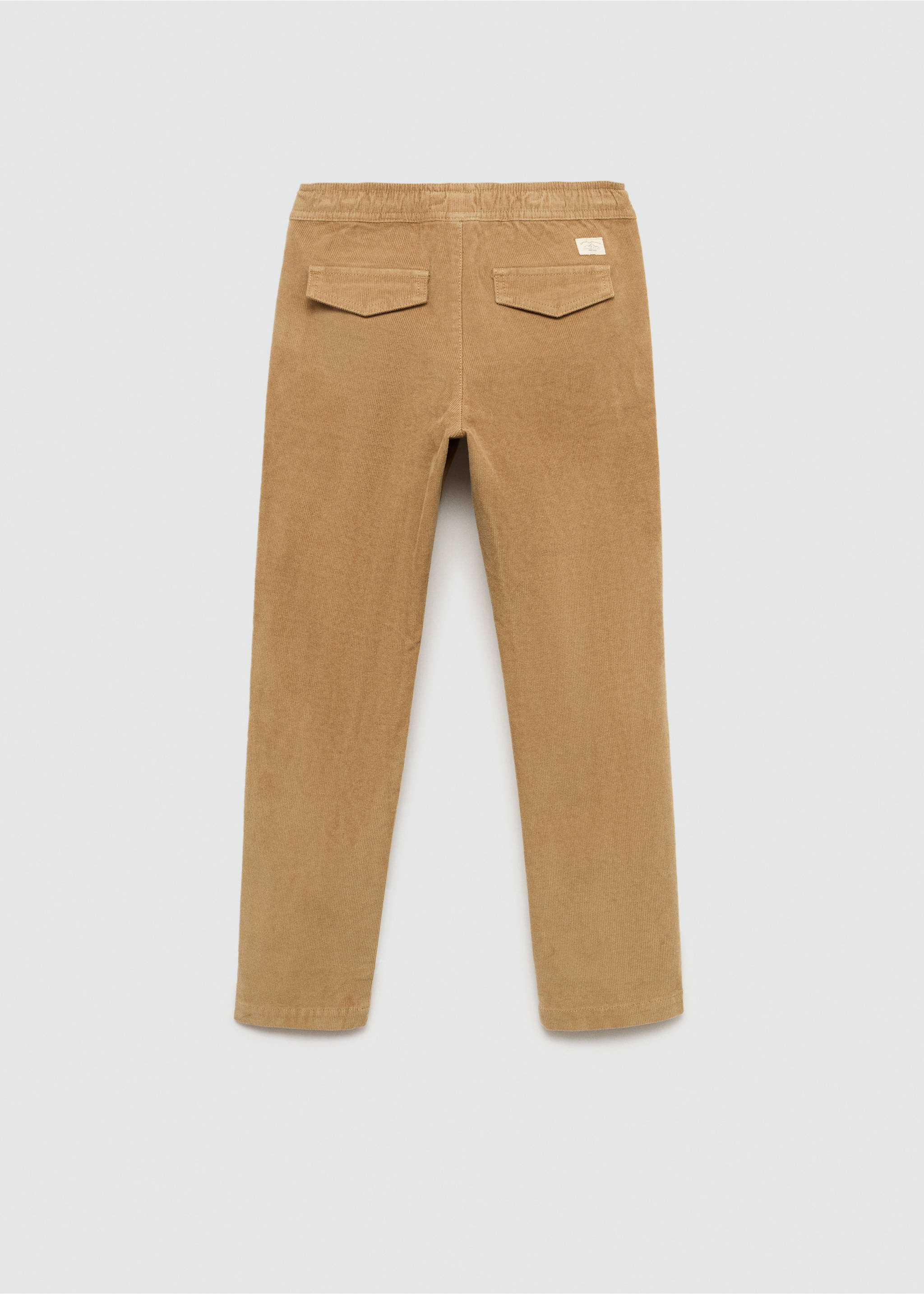 Pantalon velours côtelé taille élastique - Verso de l’article, Sable. Ref: 77007934-00.