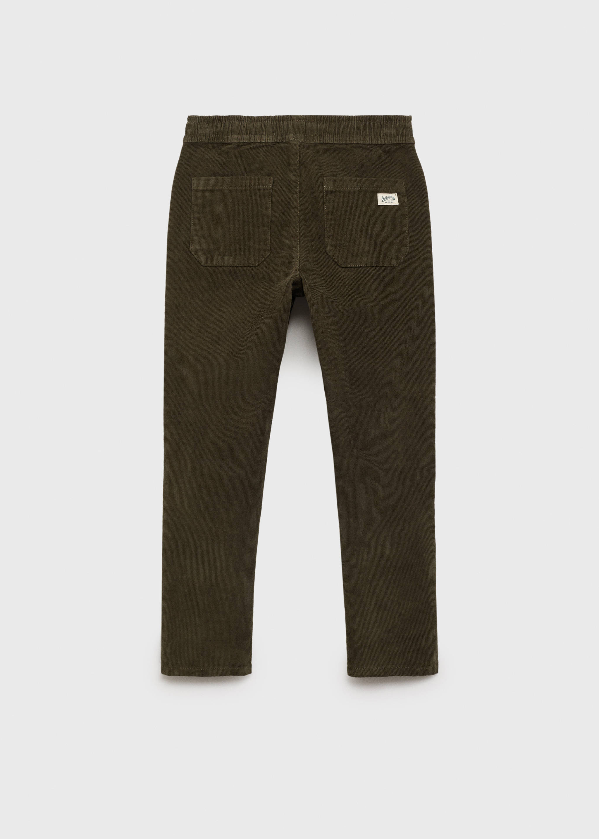 Corduroy trousers with elastic waist - Reverse of the article