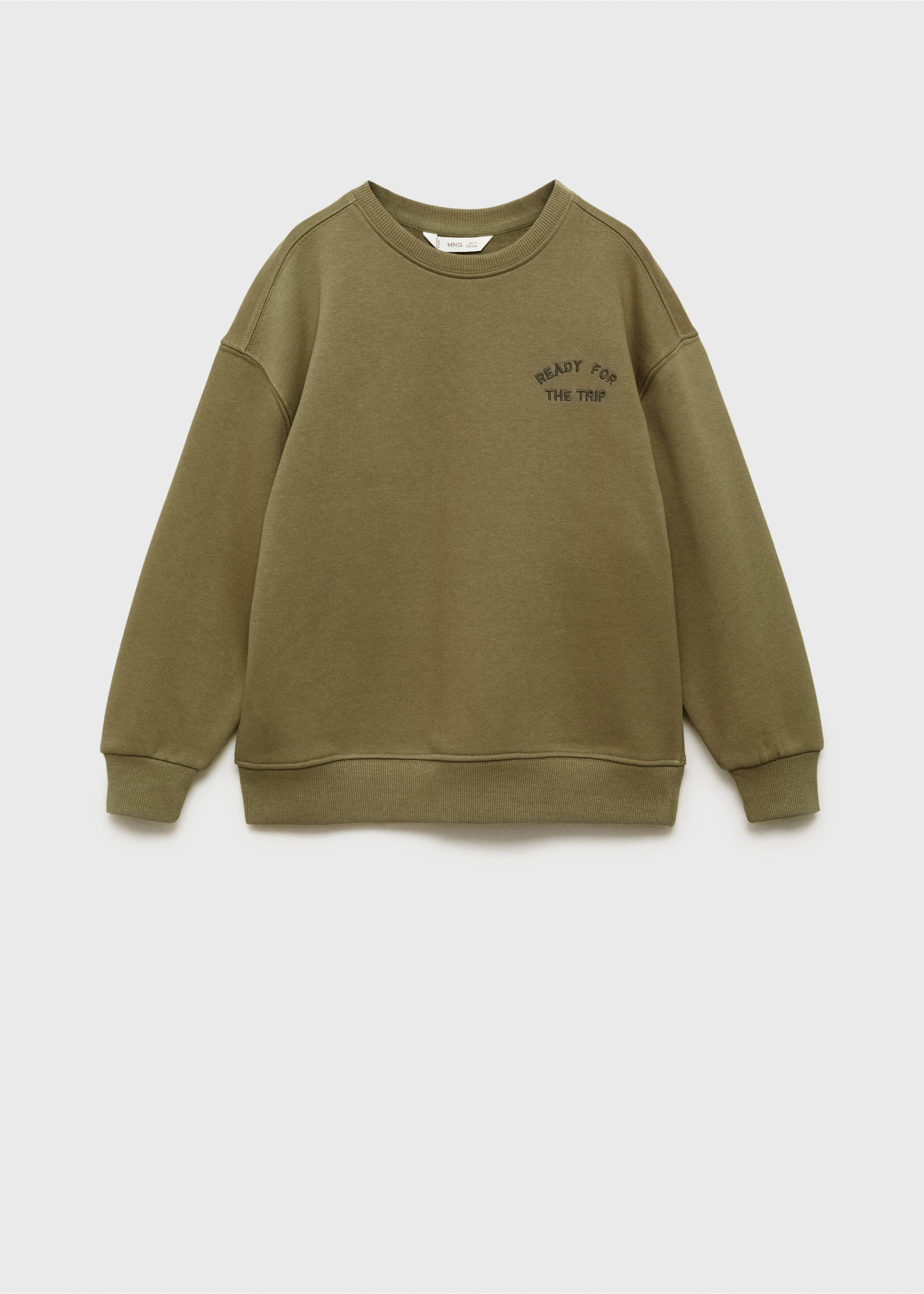 Printed cotton sweatshirt - Article without model, Khaki. Ref: 77007936-00.