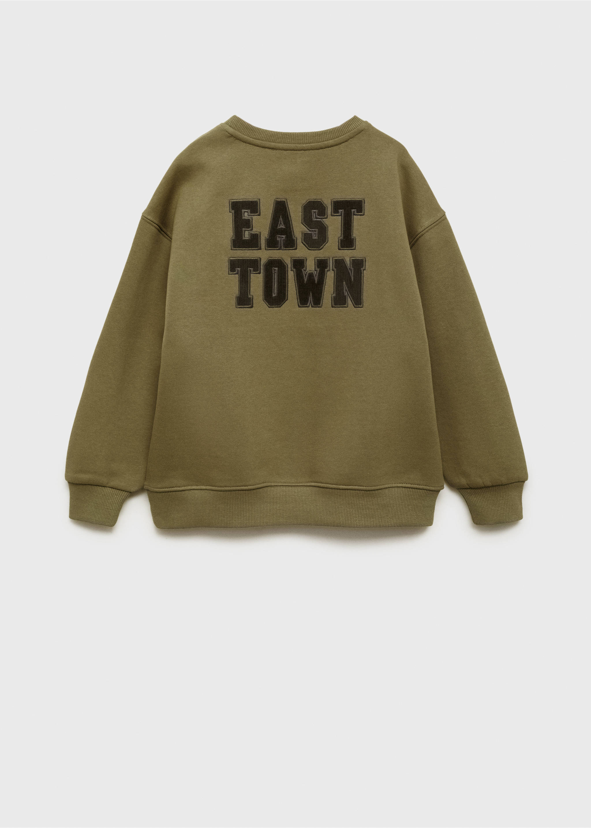 Printed cotton sweatshirt - Reverse of the article, Khaki. Ref: 77007936-00.