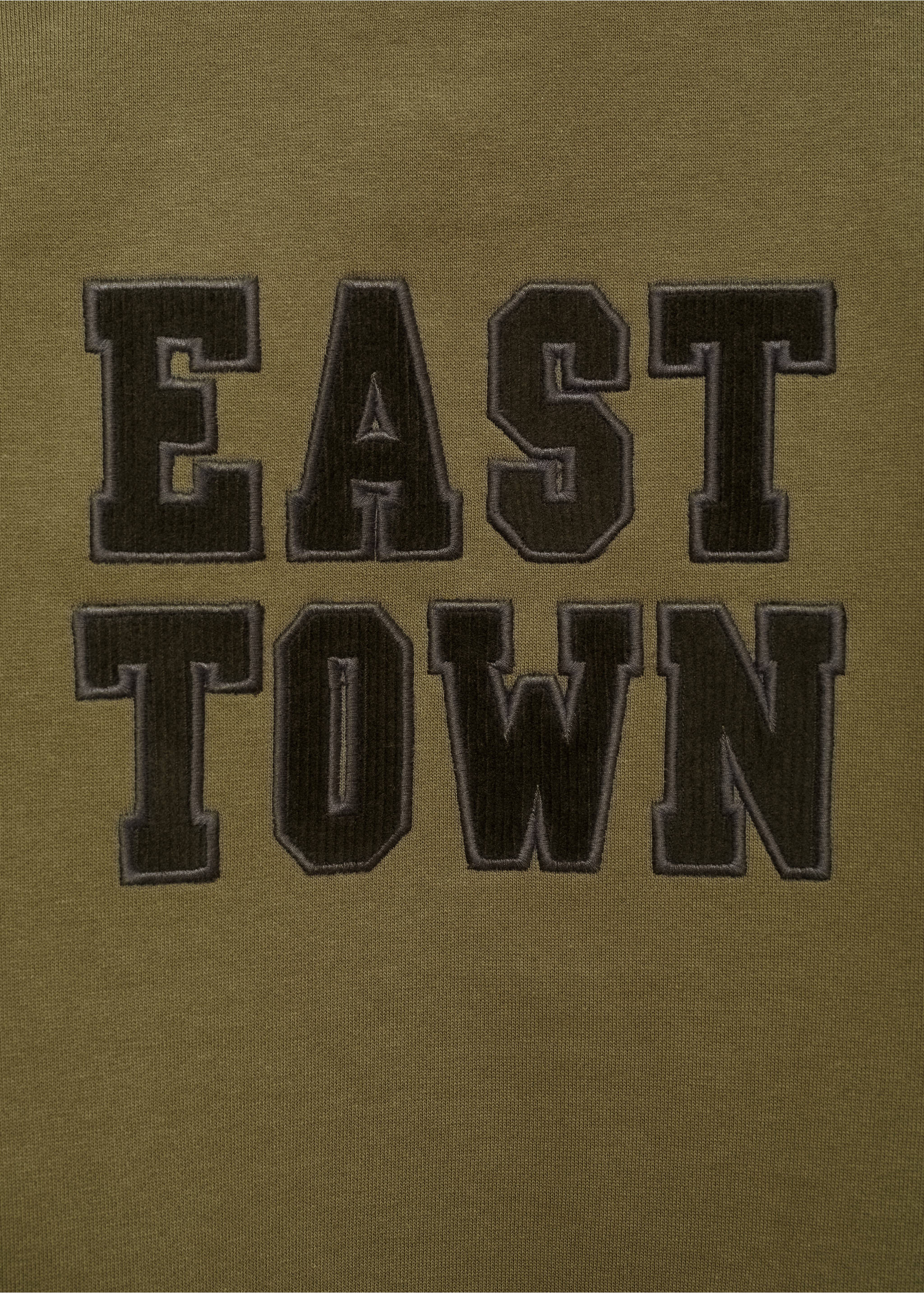 Printed cotton sweatshirt - Details of the article 8, Khaki. Ref: 77007936-00.