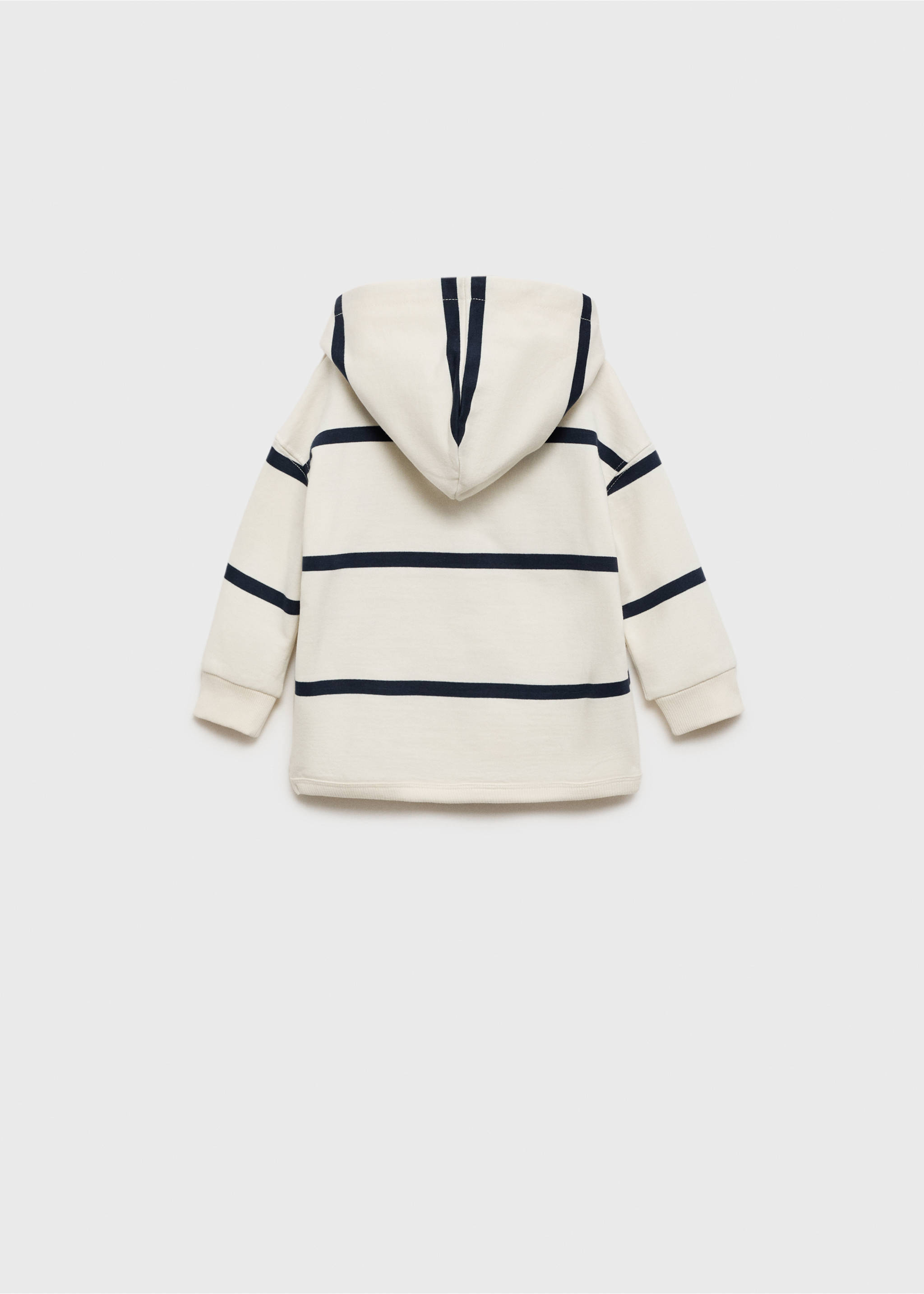 Striped hooded sweatshirt - Reverse of the article, Ice Grey. Ref: 77007938-00.