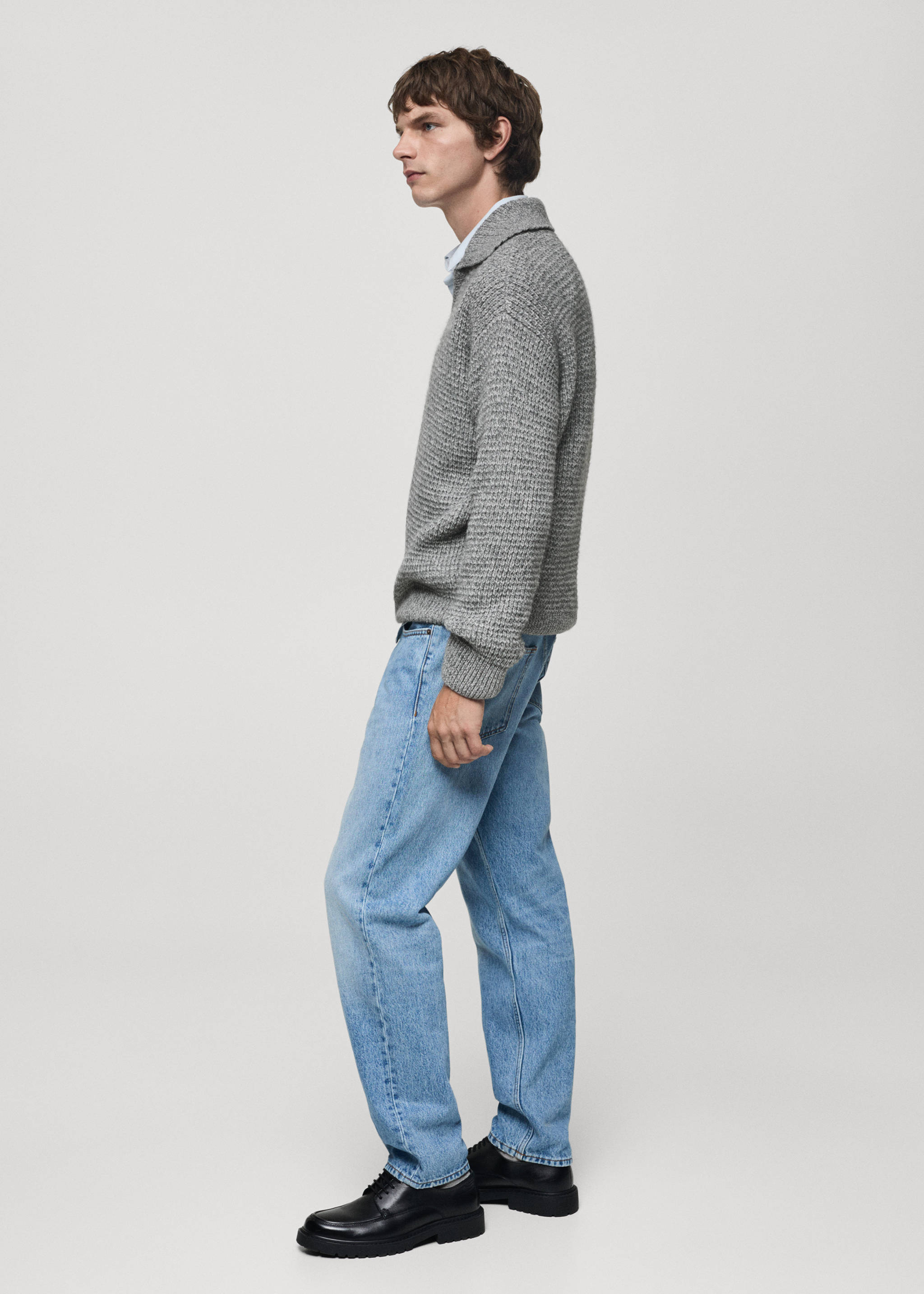 Jersey cuello polo trenzado - Detalle del artículo 2