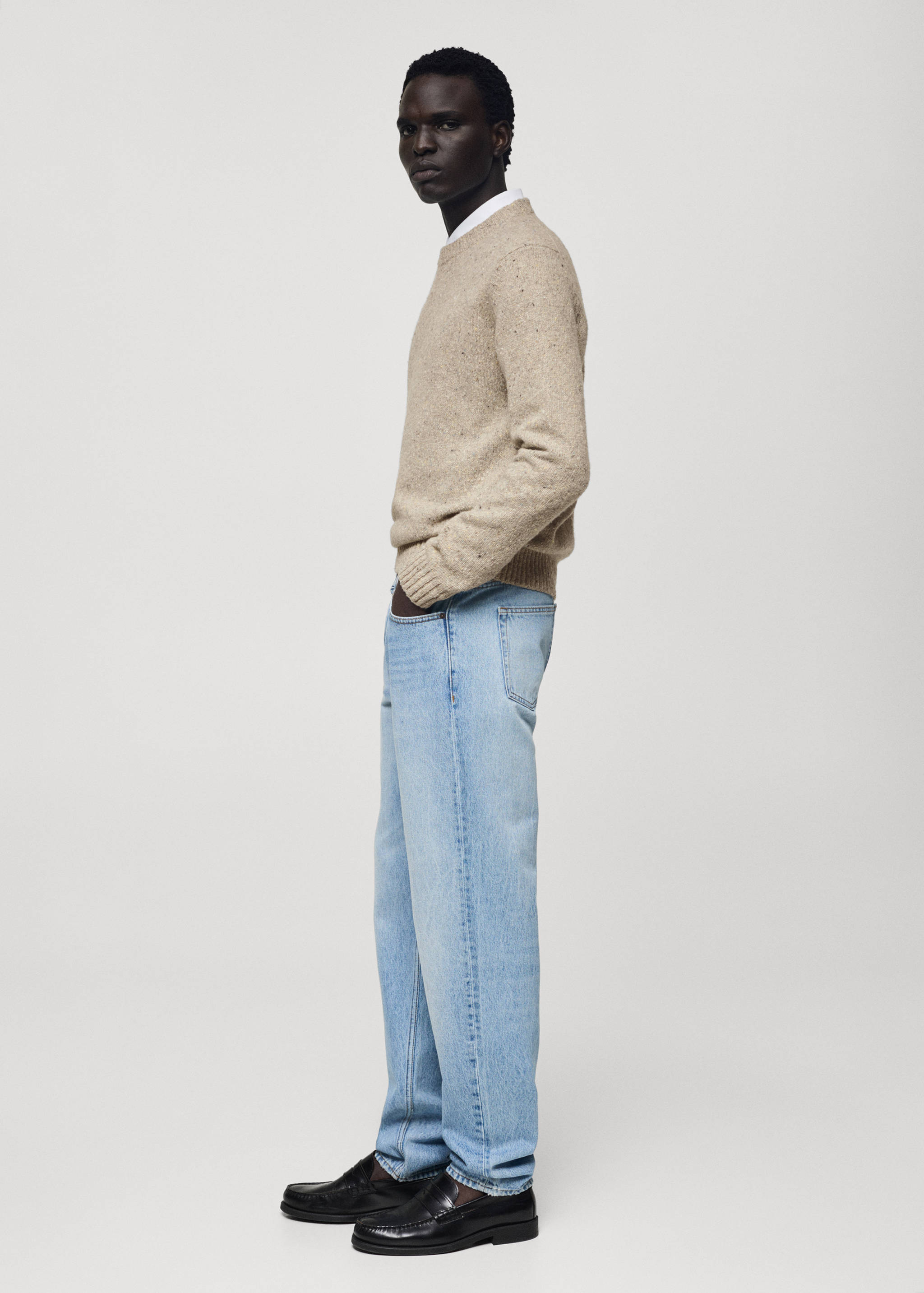 Marled wool knitted sweater - Details of the article 2