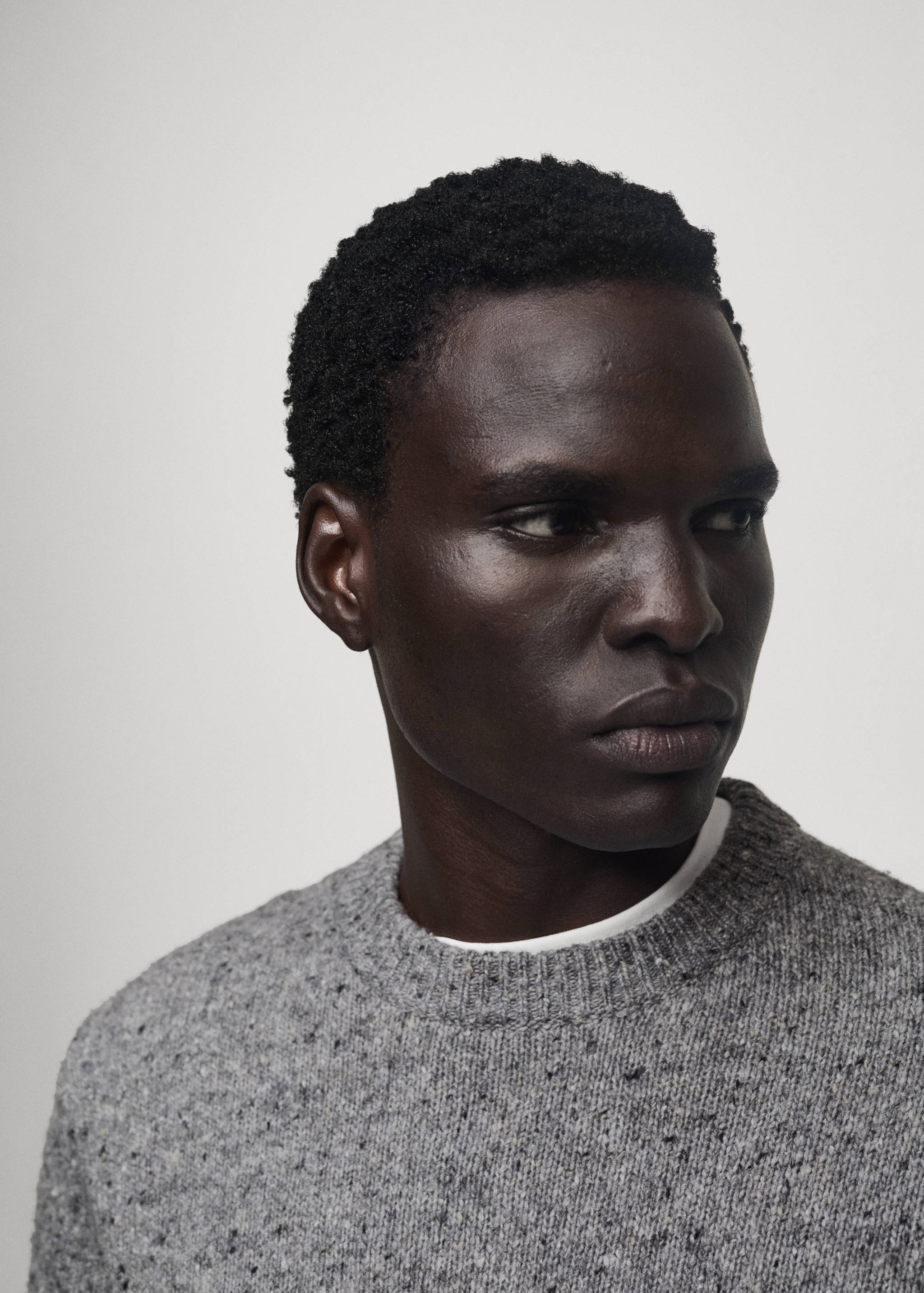 Marled wool knitted sweater - Details of the article 1