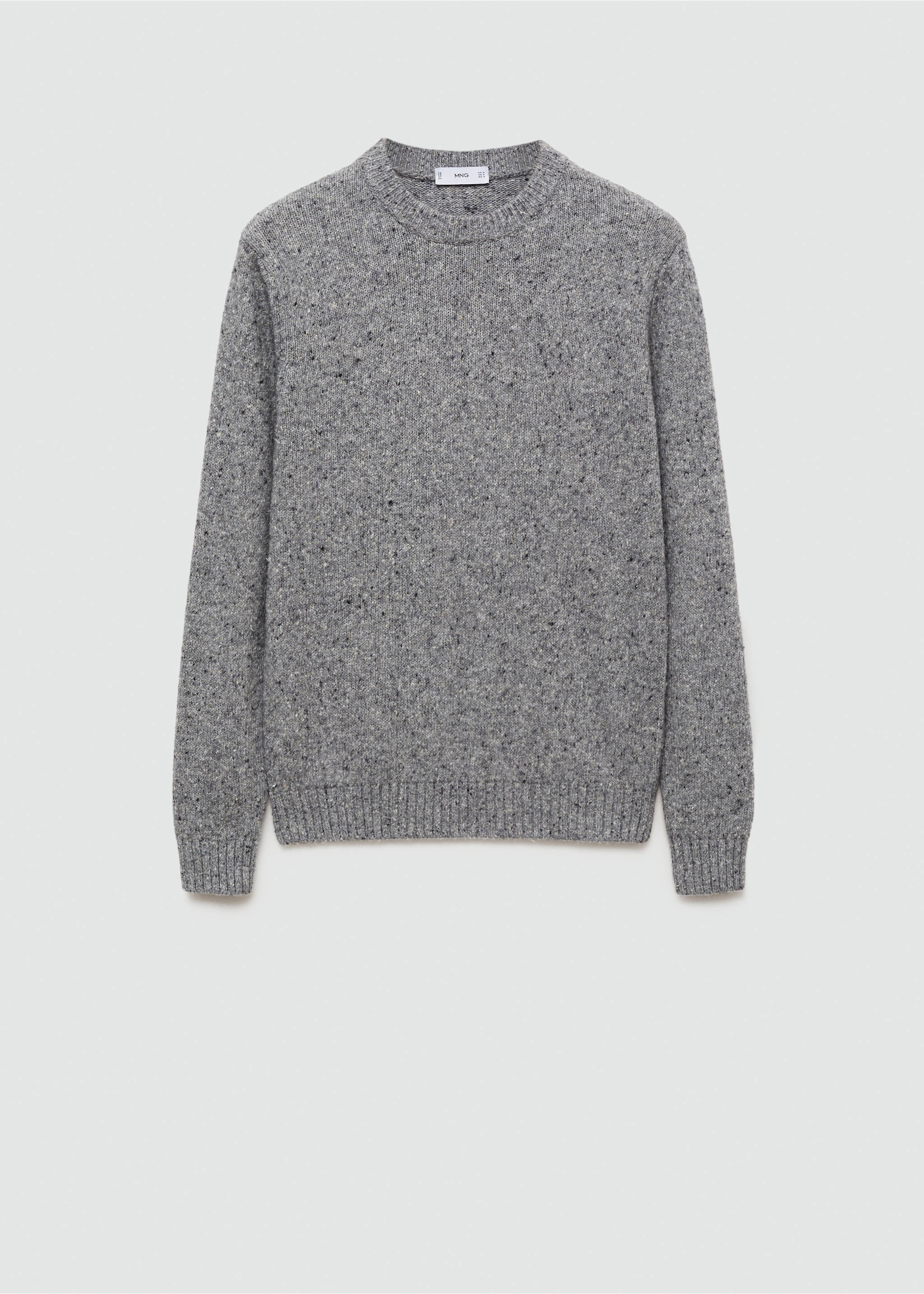 Marled wool knitted sweater - Article without model, Medium Heather Grey. Ref: 77007941-00.