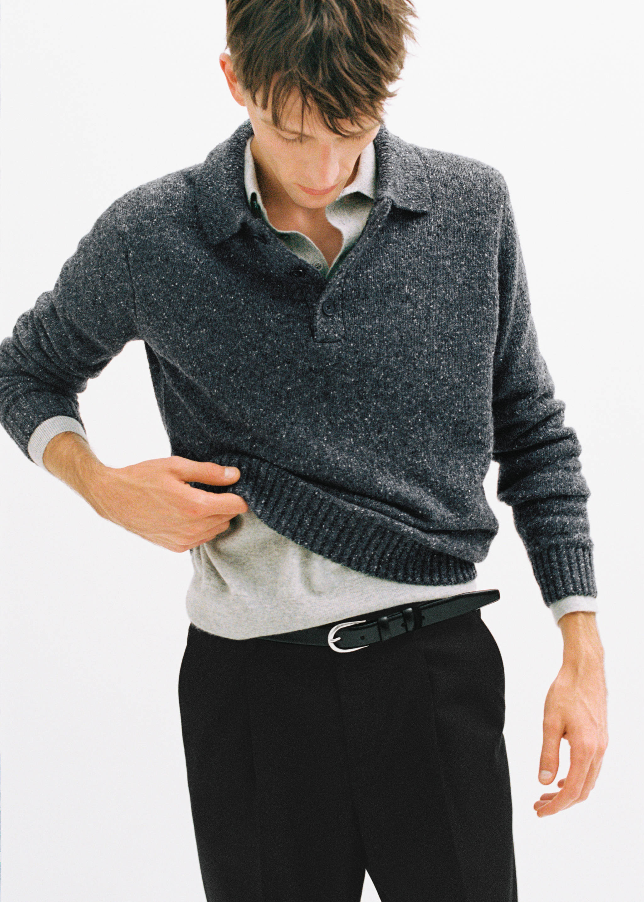 Polo maille laine chinée - Détail de l'article 3