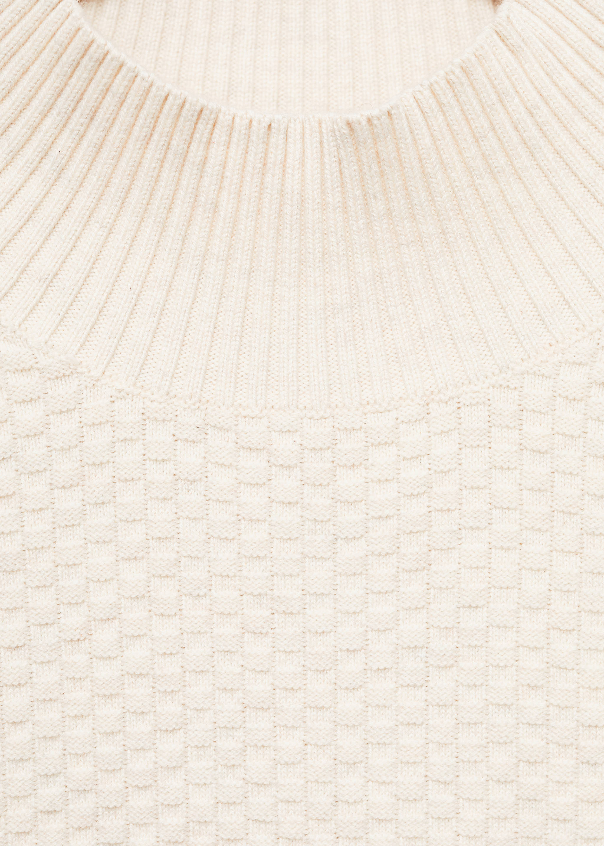 Cotton sweater with perkins-neck  structure - Details of the article 8