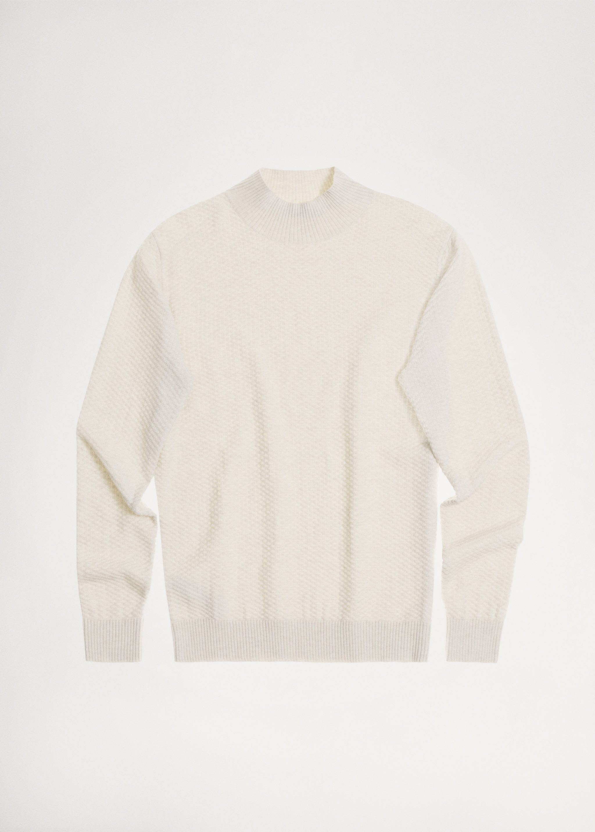 Cotton sweater with perkins-neck  structure - Details of the article 5