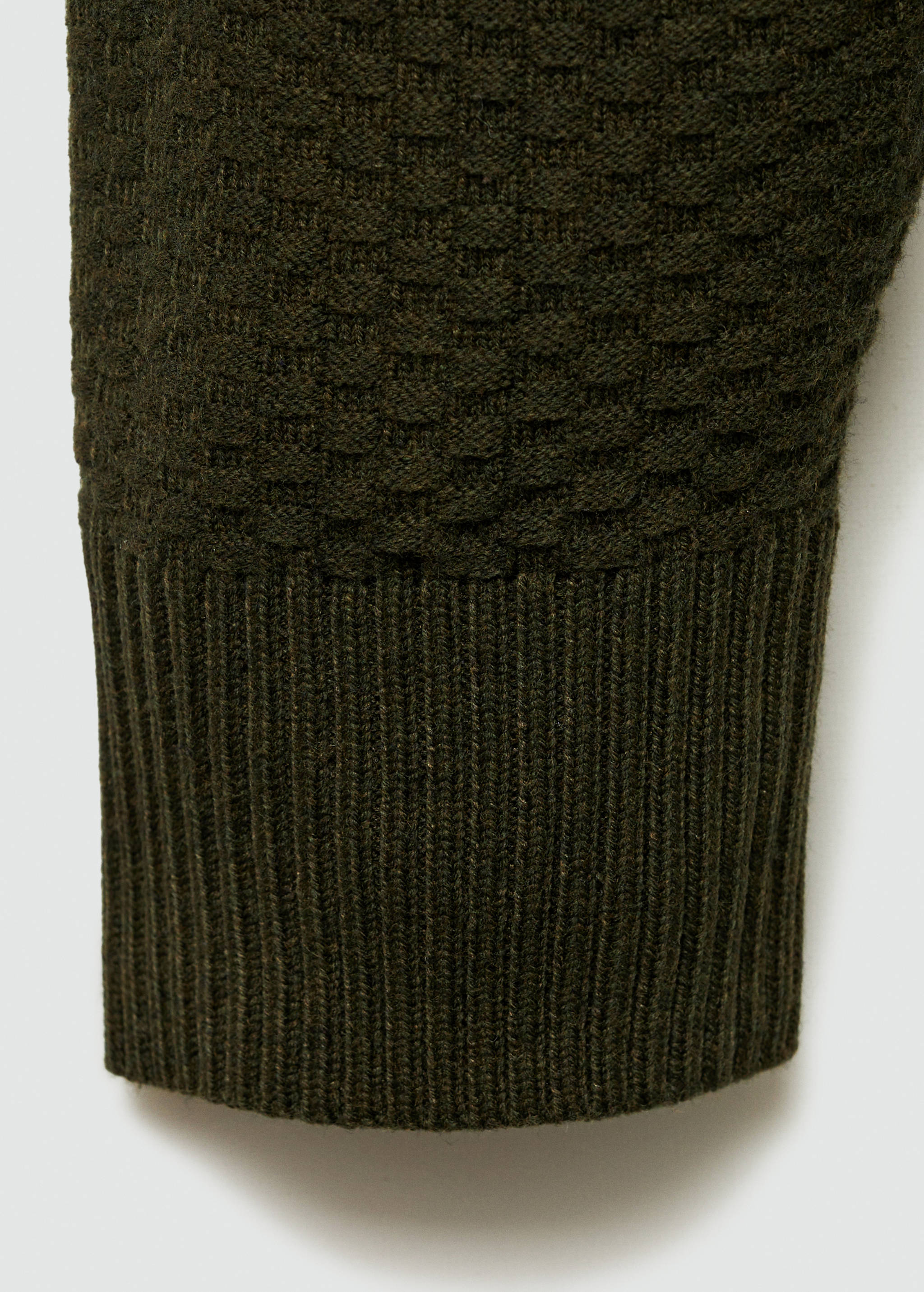 Cotton sweater with perkins-neck  structure - Details of the article 0