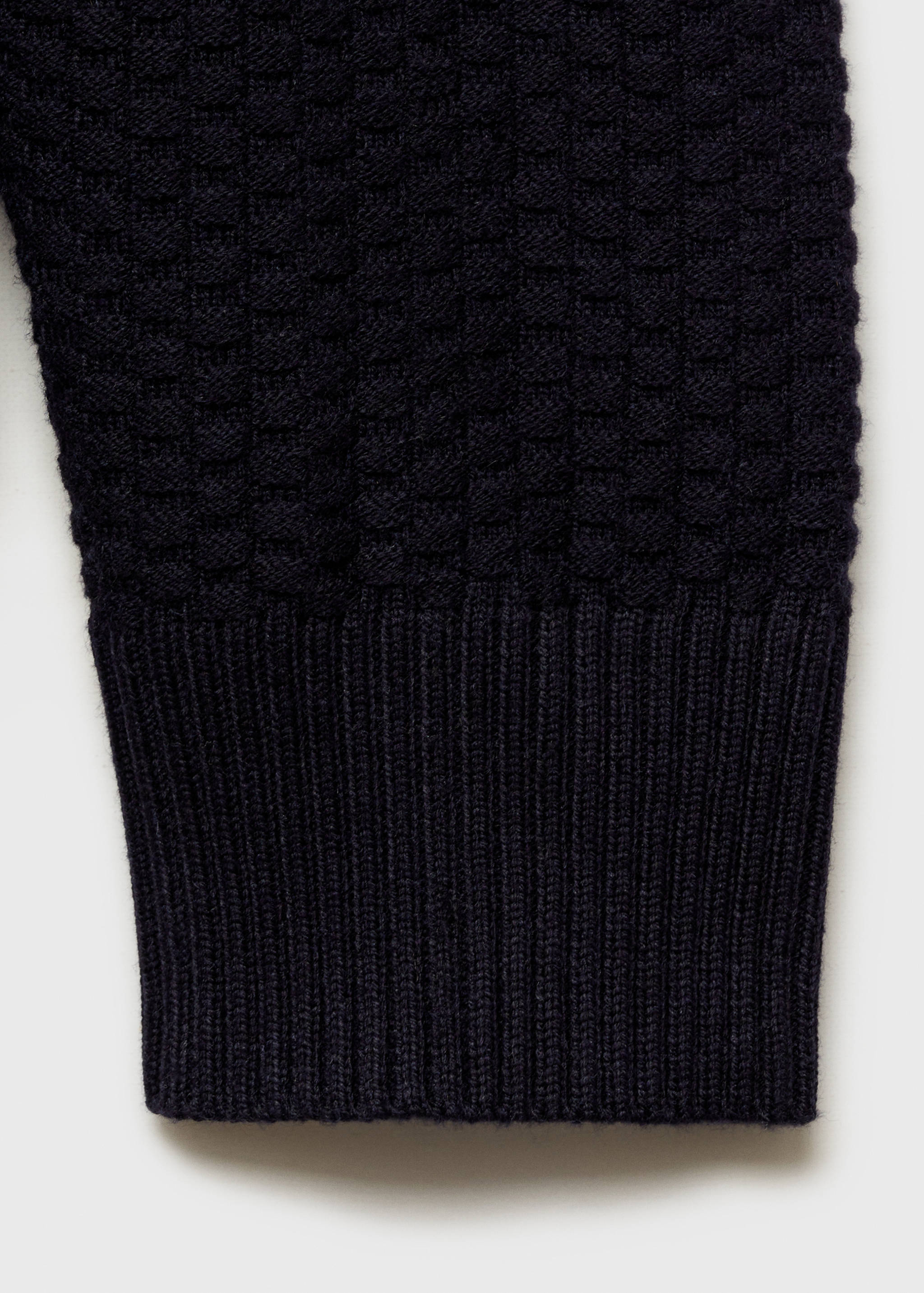 Cotton sweater with perkins-neck  structure - Details of the article 0