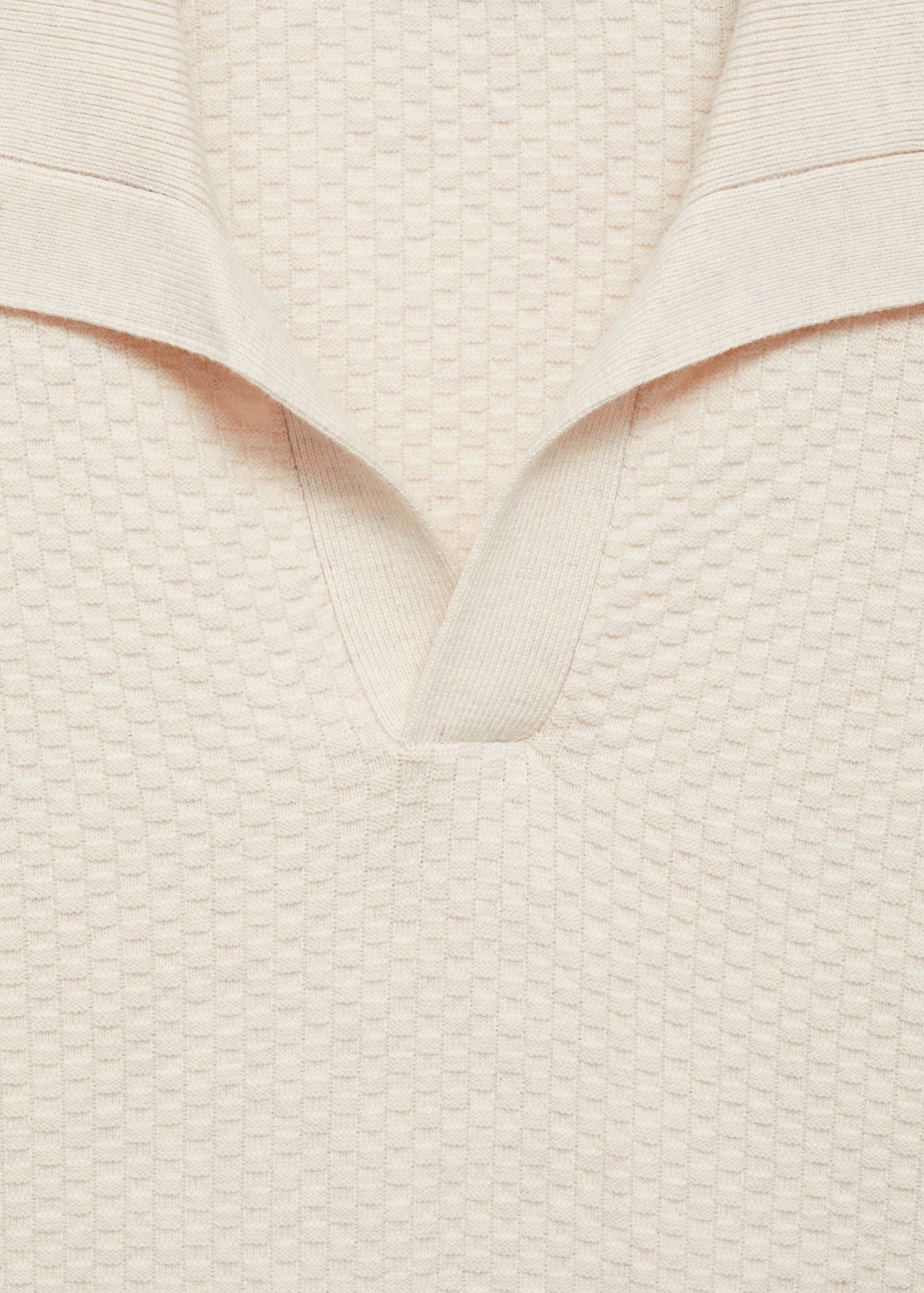 Pull-over polo structuré coton mélangé - Détail de l'article 8