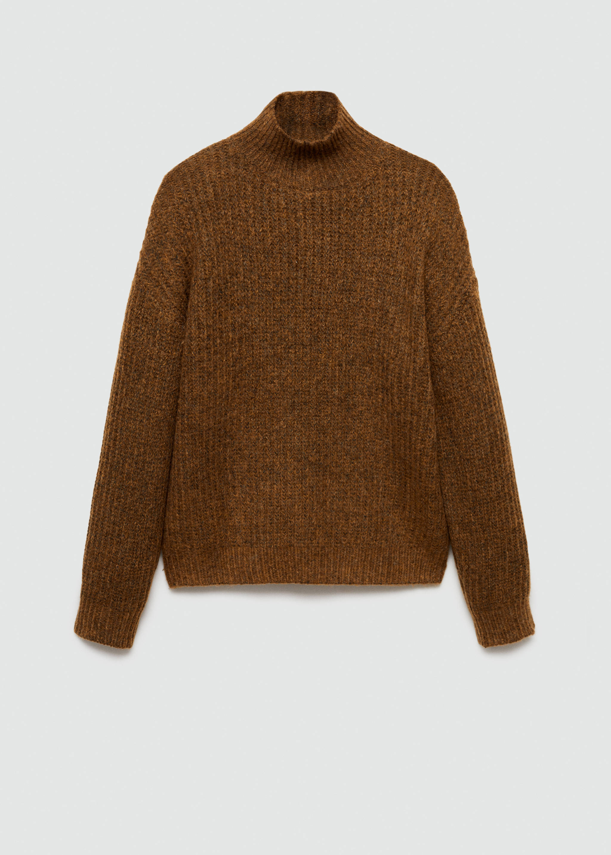 Gerippter Pullover mit halbhohem Kragen - Artikel ohne Model