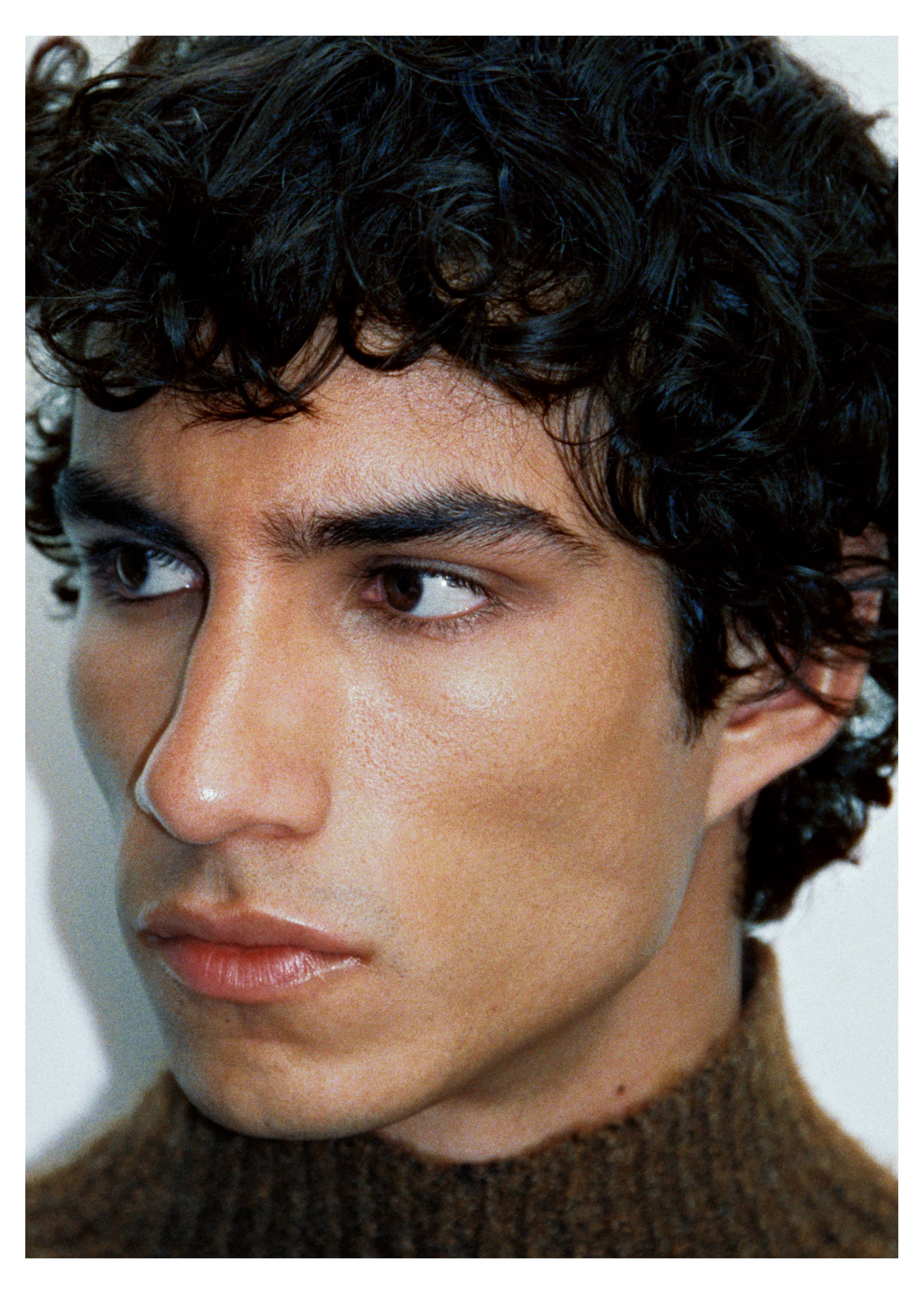 Ribbed sweater with perkins neck - Details of the article 9, Tobacco Brown. Ref: 77007945-00.