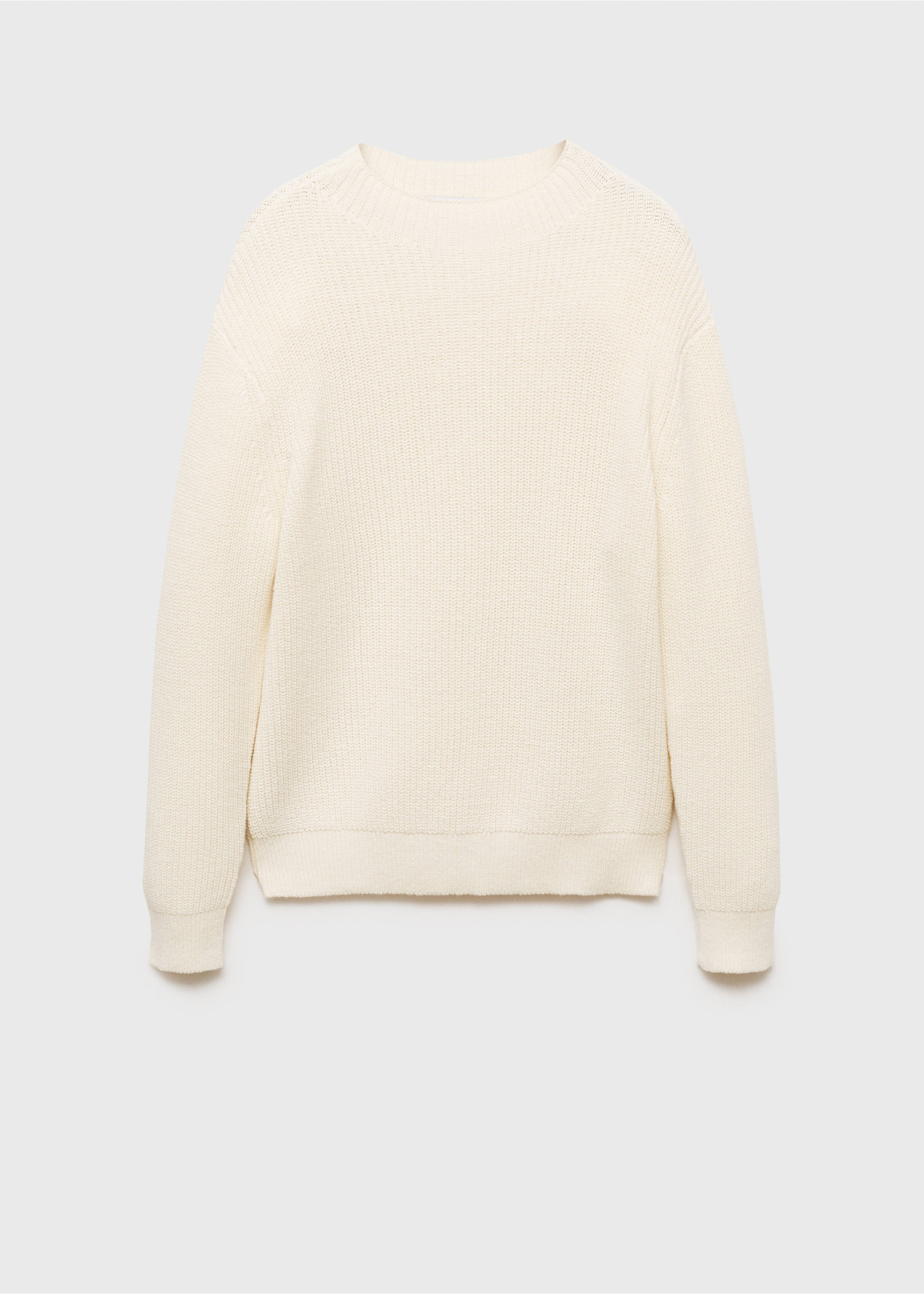 Strickpullover aus Baumwolle - Artikel ohne Model, Cremeweiß. Ref: 77007947-00.