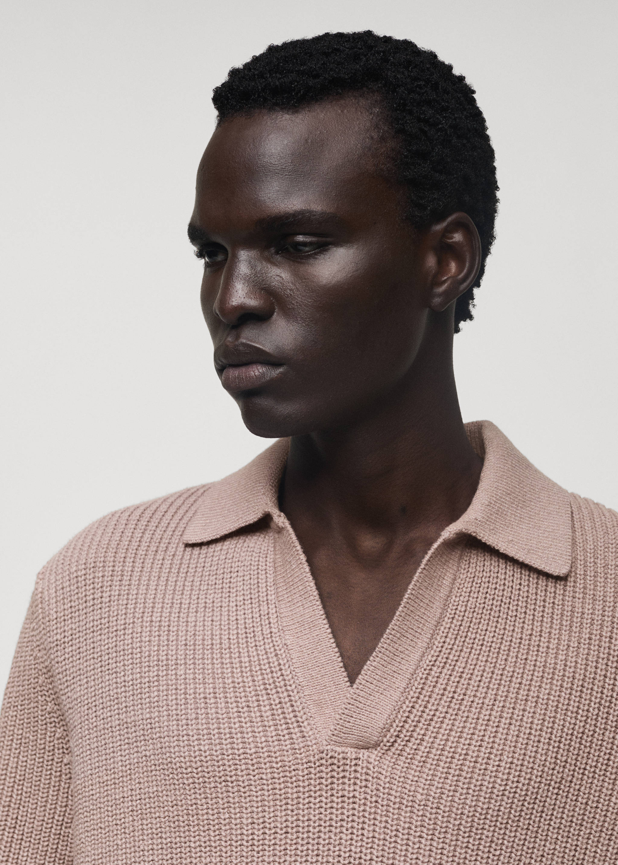 Cotton knitted polo shirt - Details of the article 1