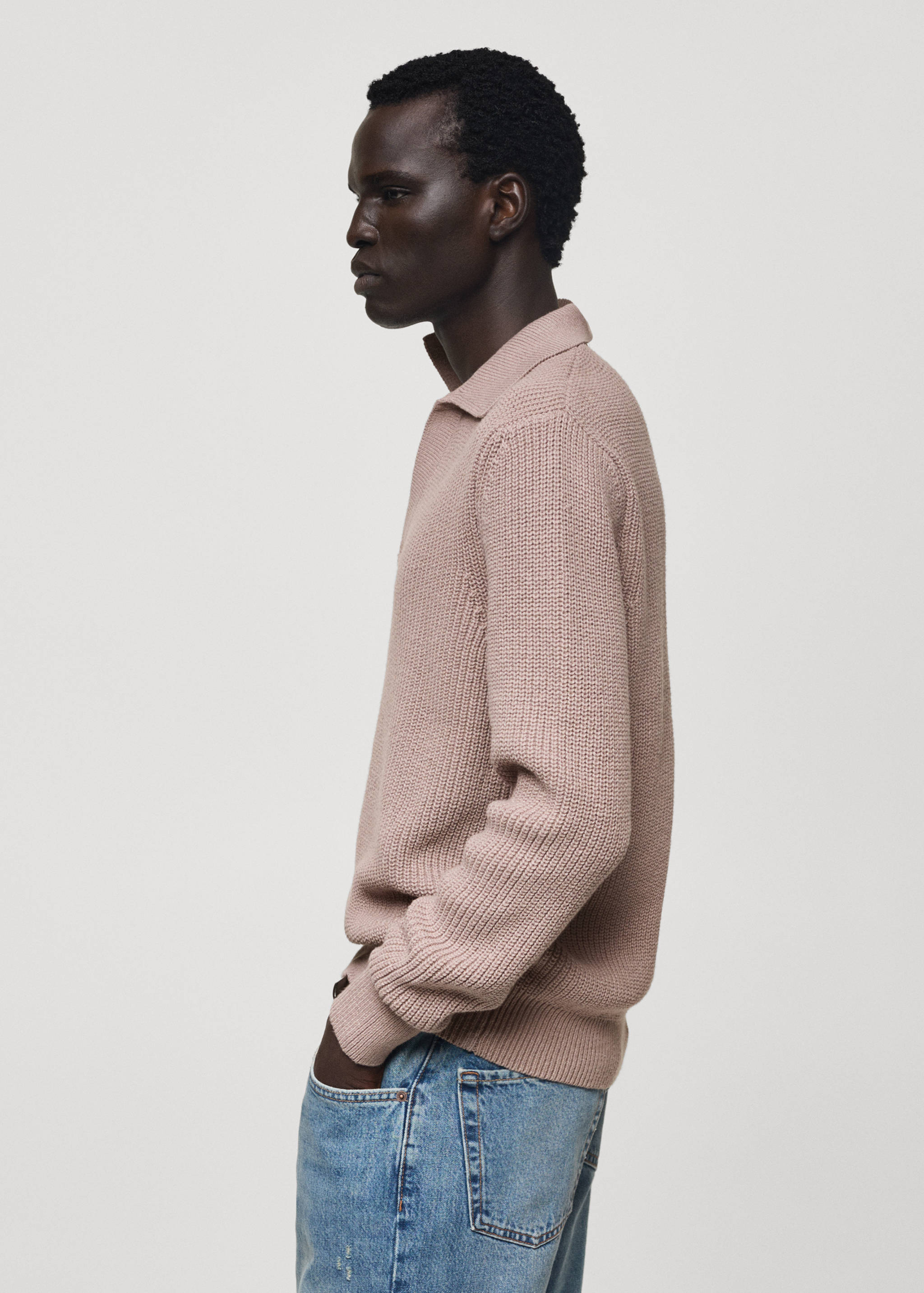 Cotton knitted polo shirt - Details of the article 2