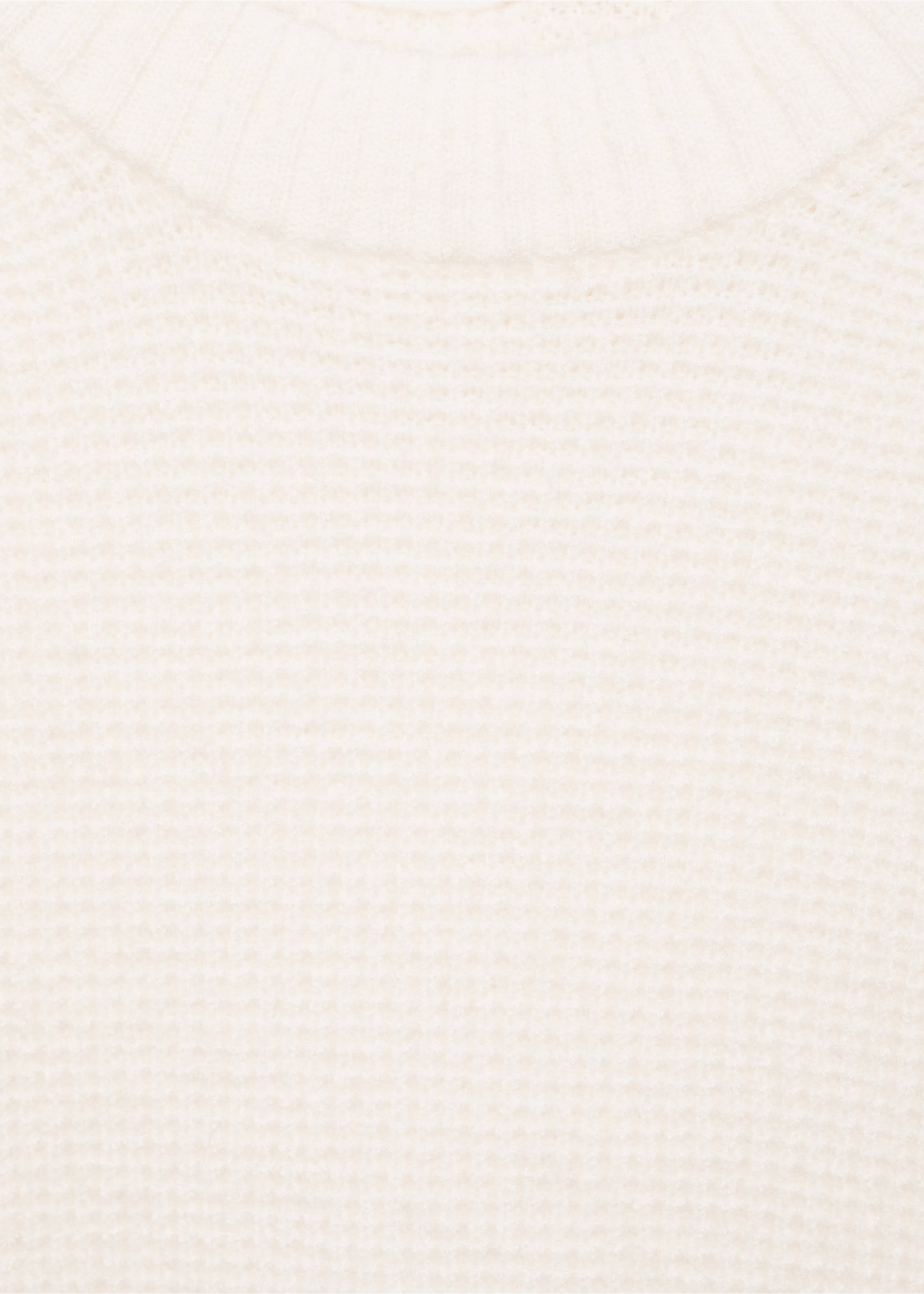 Strickpullover mit Cuadrillé-Struktur - Detail des Artikels 8, Cremeweiß. Ref: 77007950-00.