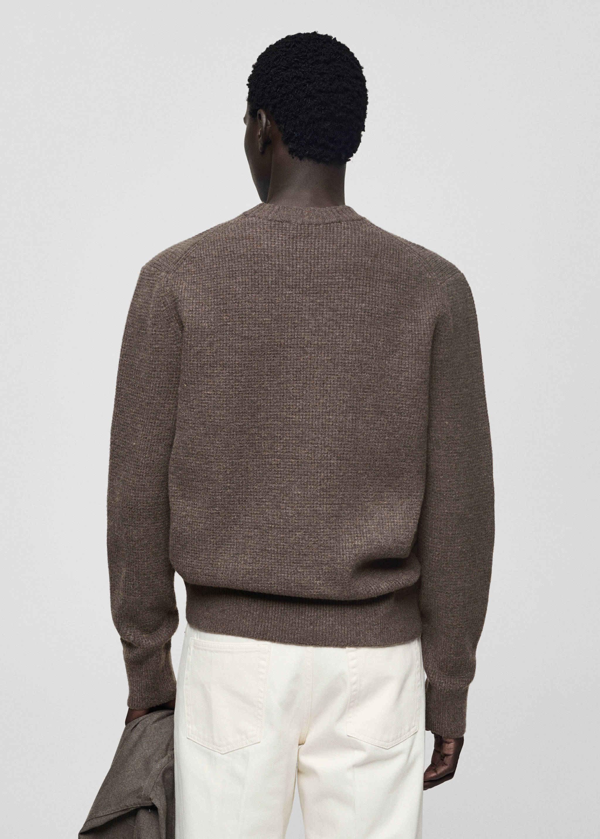 Strickpullover mit Cuadrillé-Struktur - Rückseite des Artikels