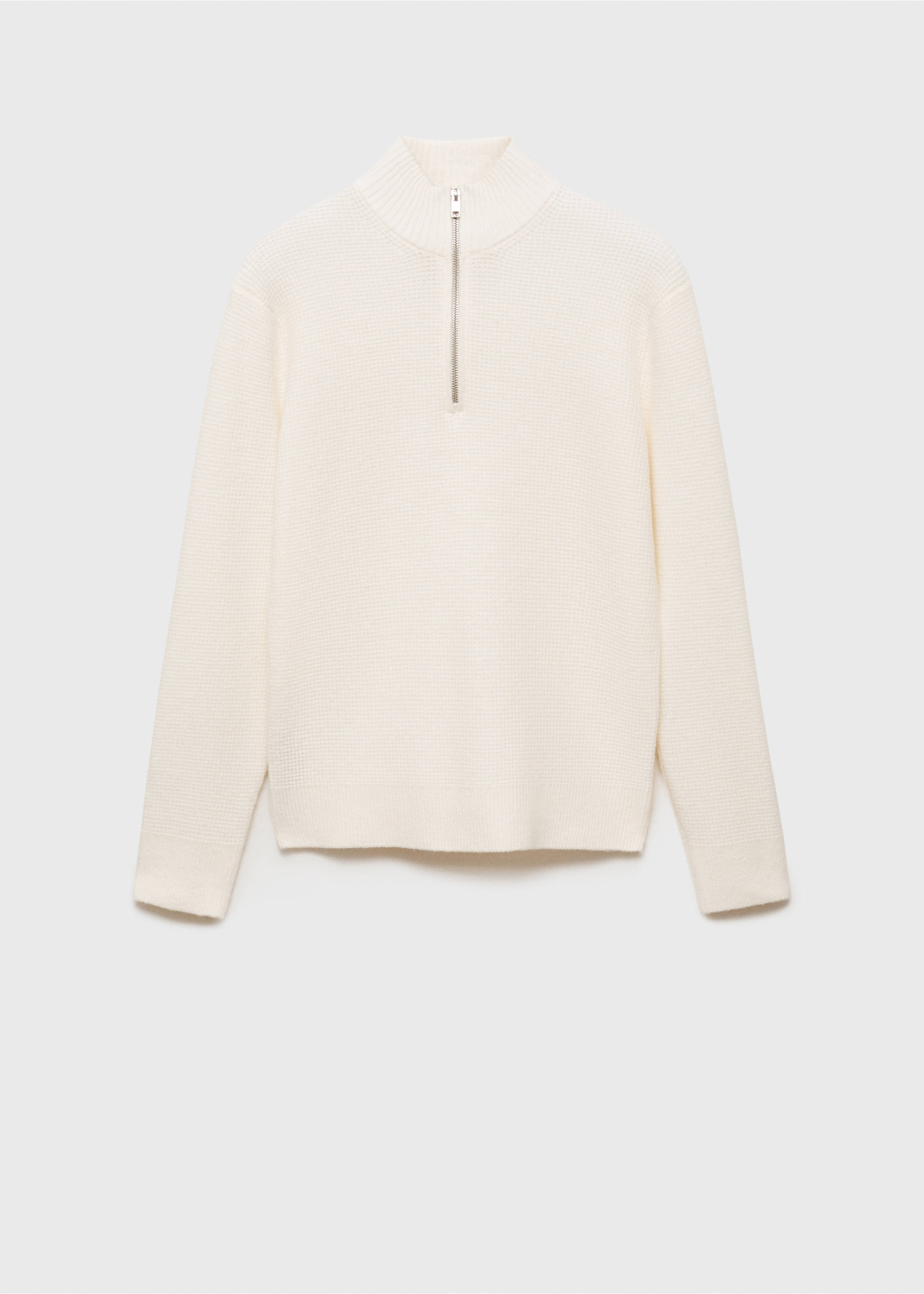 Knitted sweater with perkins neck - Article without model, Off White. Ref: 77007951-00.