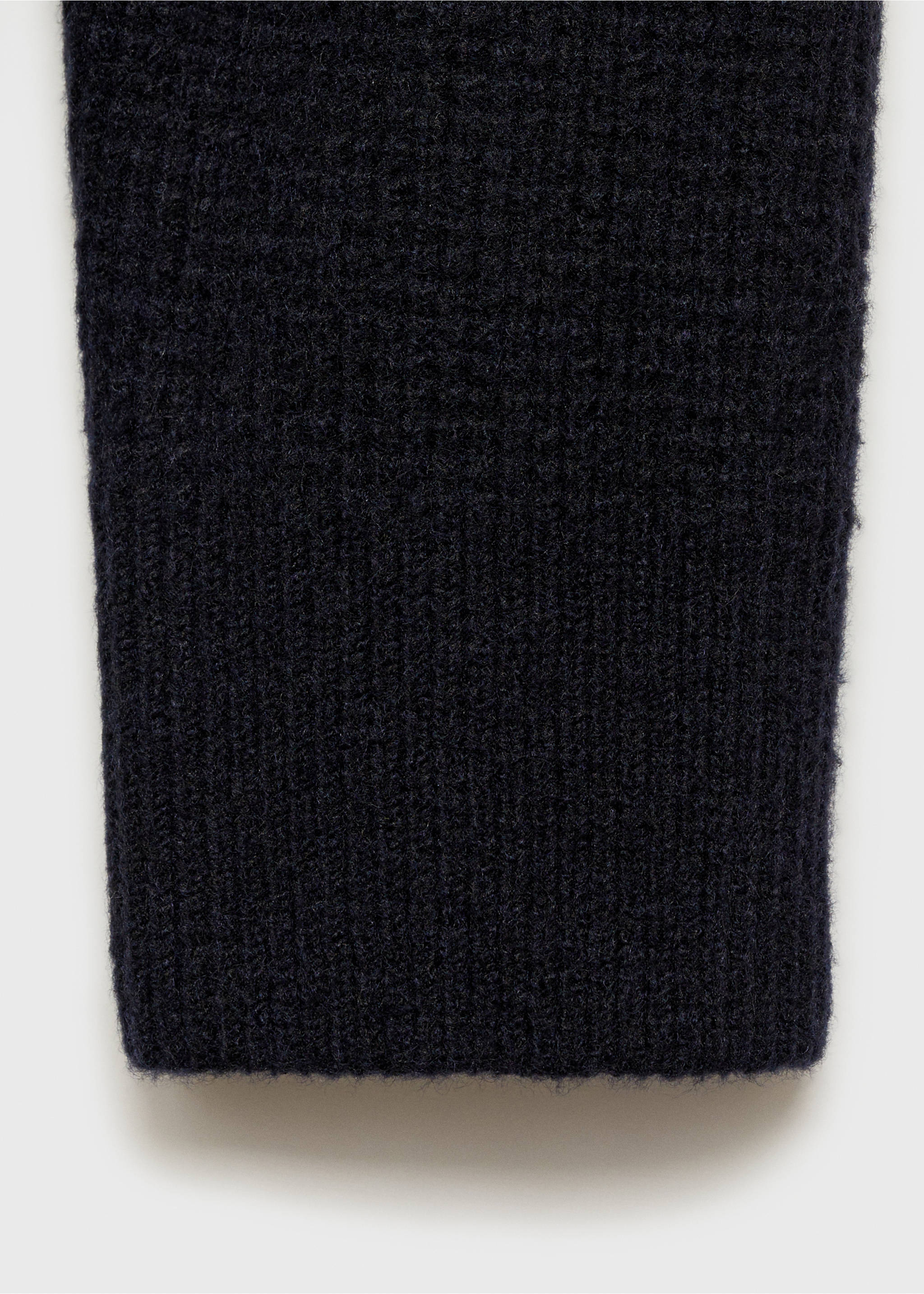 Knitted sweater with perkins neck - Details of the article 0, Dark Navy. Ref: 77007951-00.